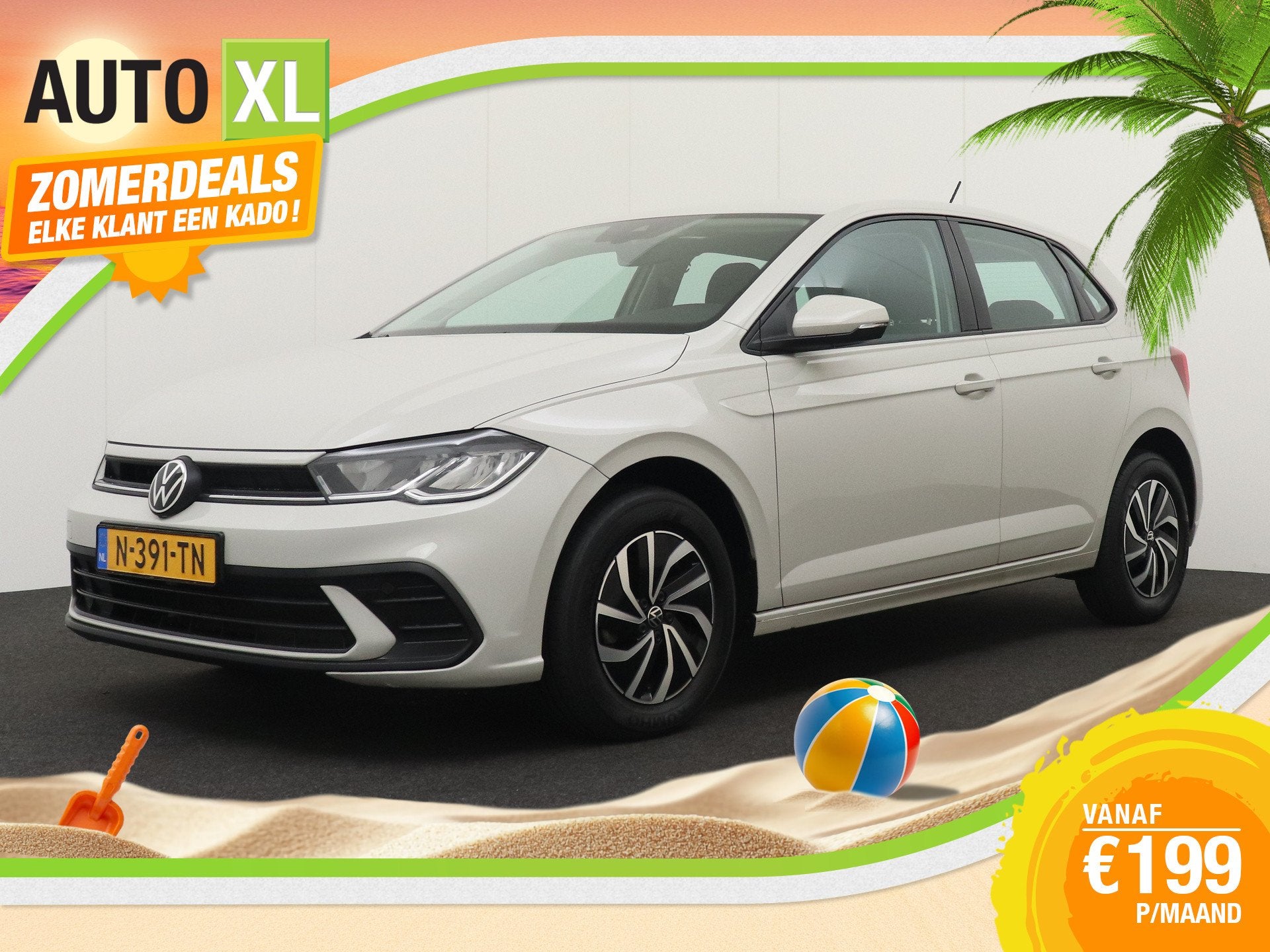 Volkswagen Polo 1.0 96 PK TSI Business NW-Model Camera Carpl, Voorwielaandrijving, Stof, Gebruikt, 580 kg