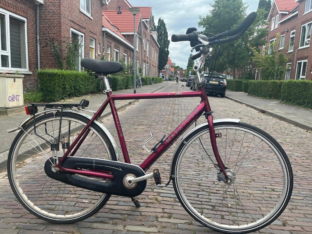 herenfiets 28 inch 7 versnelling, Fietsen en Brommers, Fietsen | Heren | Herenfietsen, Versnellingen, Zo goed als nieuw, 57 tot 61 cm