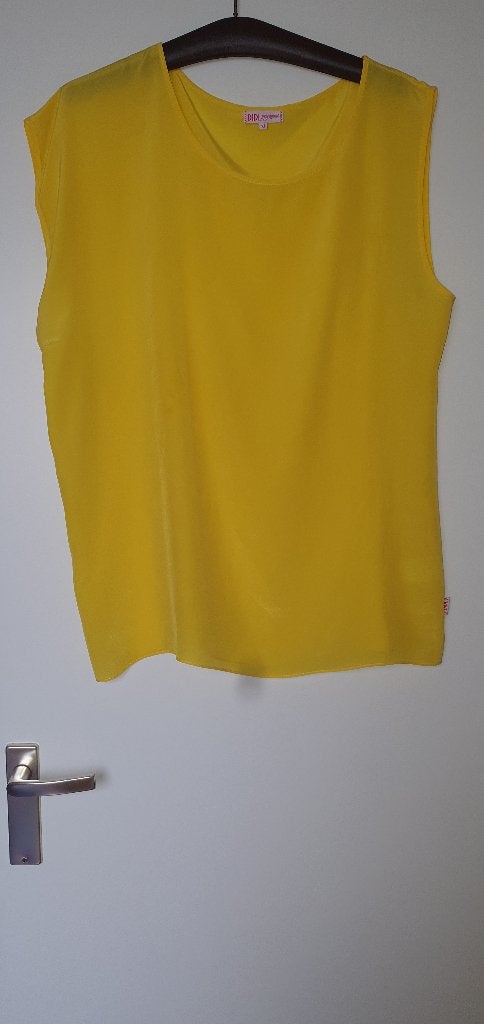 Dames zijde blouse van Didi, Kleding | Dames, Blouses en Tunieken, Verzenden, Geel, Maat 42/44 (L), Didi