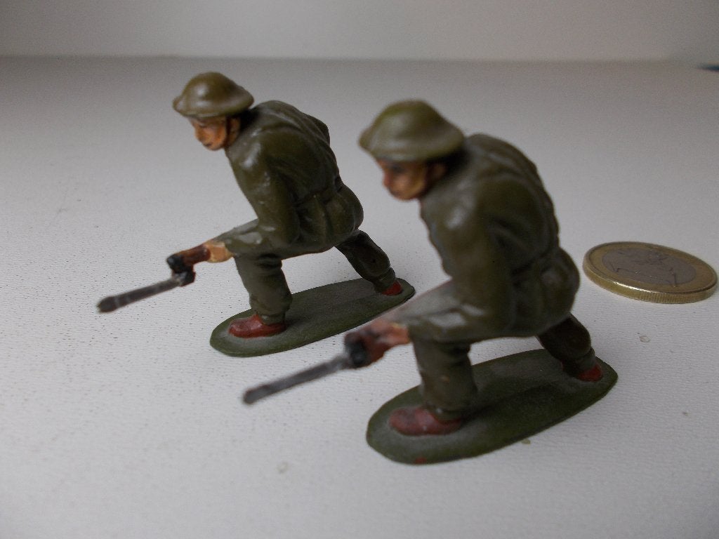 Jaren 30 BRITAINS Ltd. 9 X TINNEN (LEAD) SOLDIERS. I.g.st., Ophalen of Verzenden