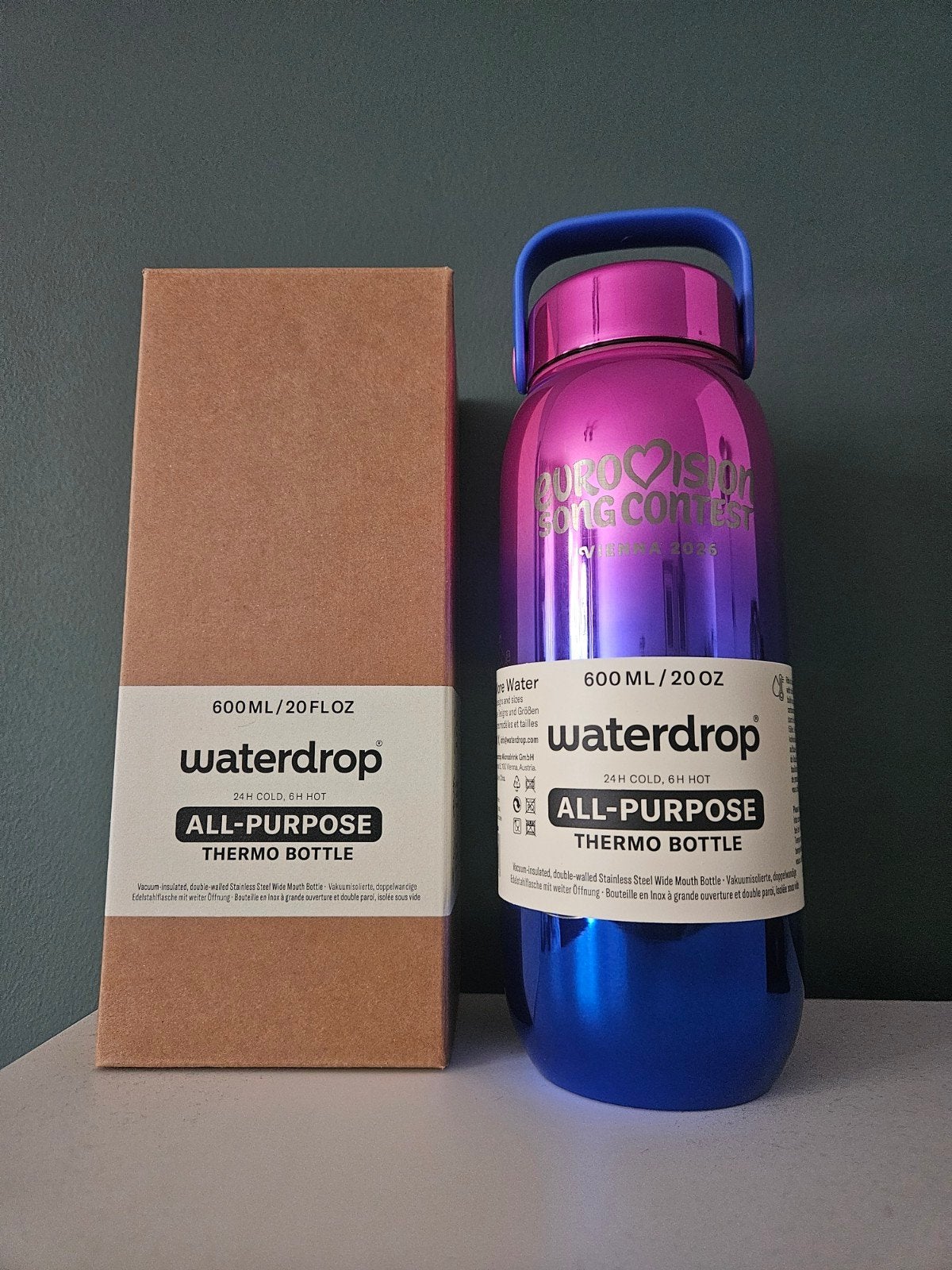 Waterdrop all purpose thermo bottle 600 ml NIEUW, Ophalen of Verzenden, Nieuw