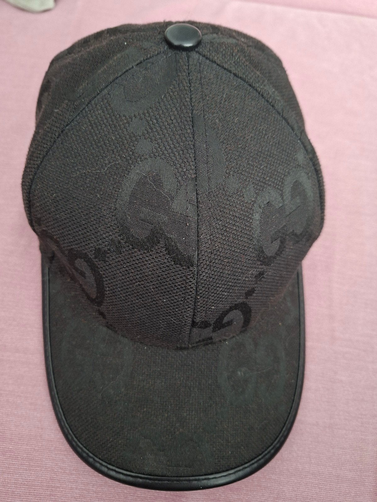 2 Gucci Pet Zwart met GG-patroon, Kleding | Heren, Hoeden en Petten, Pet, Gucci, Gedragen, One size fits all