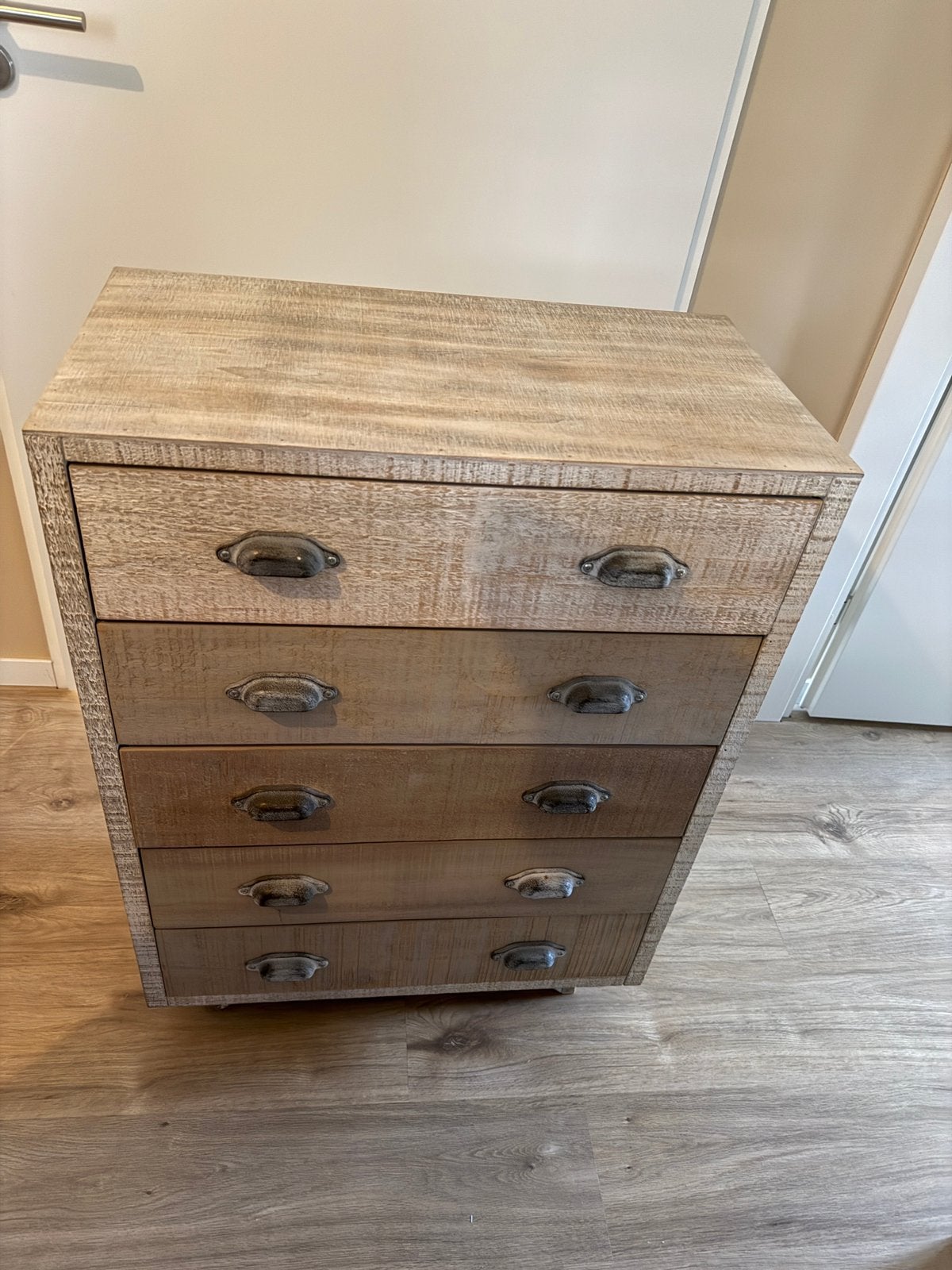 Houten ladekast met 5 laden - 65x35x90cm, Ophalen, Gebruikt, 5 laden of meer, 50 tot 100 cm