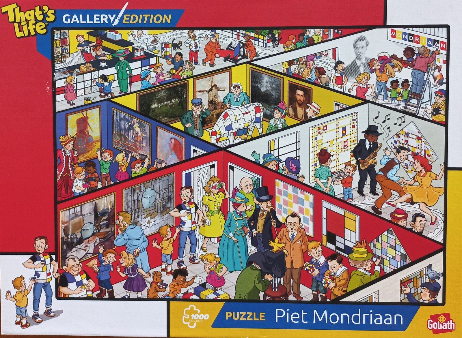 Legpuzzel 1000 stukjes Piet Mondriaan, Ophalen of Verzenden, 500 t/m 1500 stukjes, Zo goed als nieuw