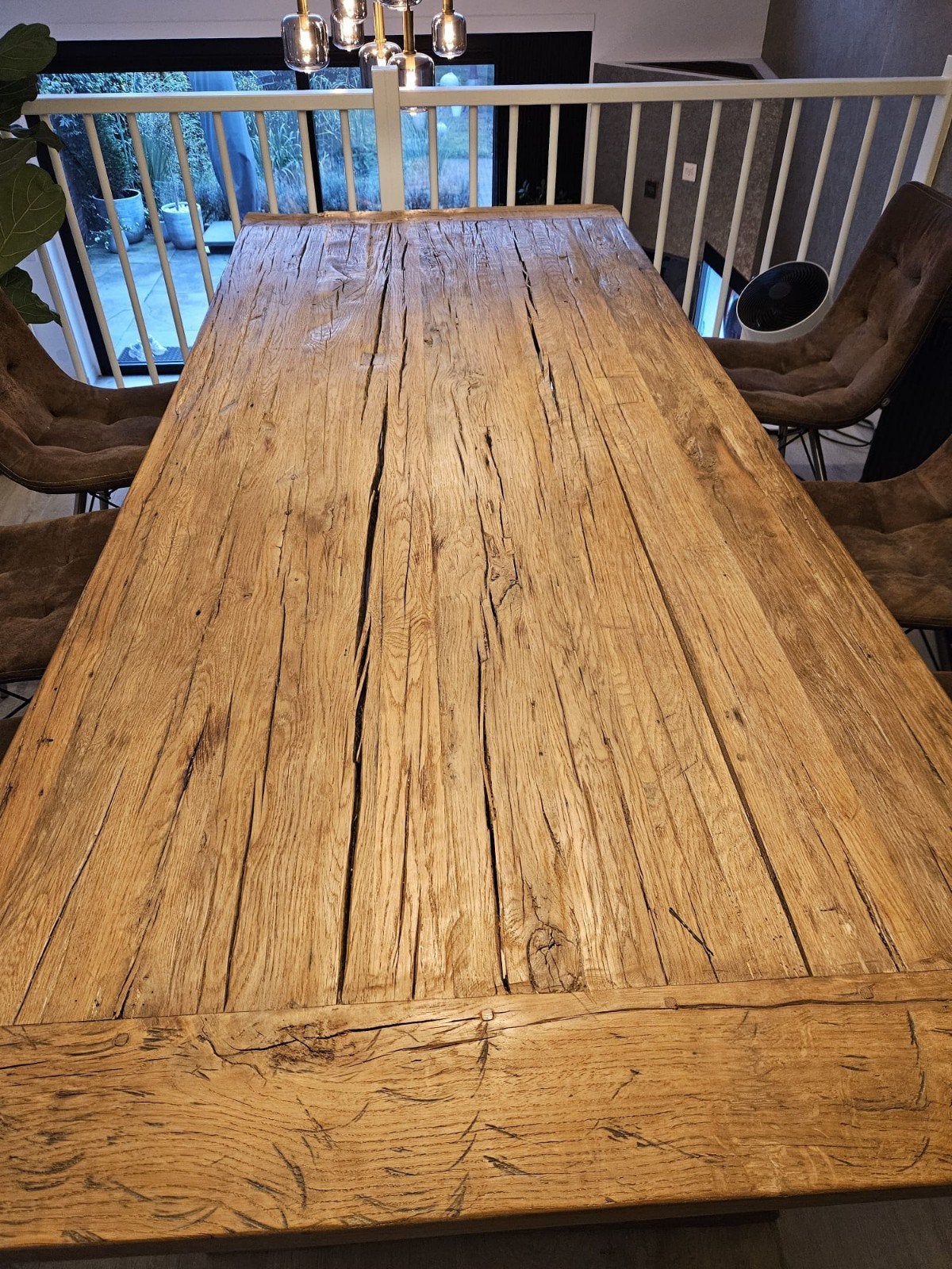 kloostertafel (eikenhout) robuust, Ophalen, Gebruikt, 100 tot 150 cm, Landelijke, robuuste stijl