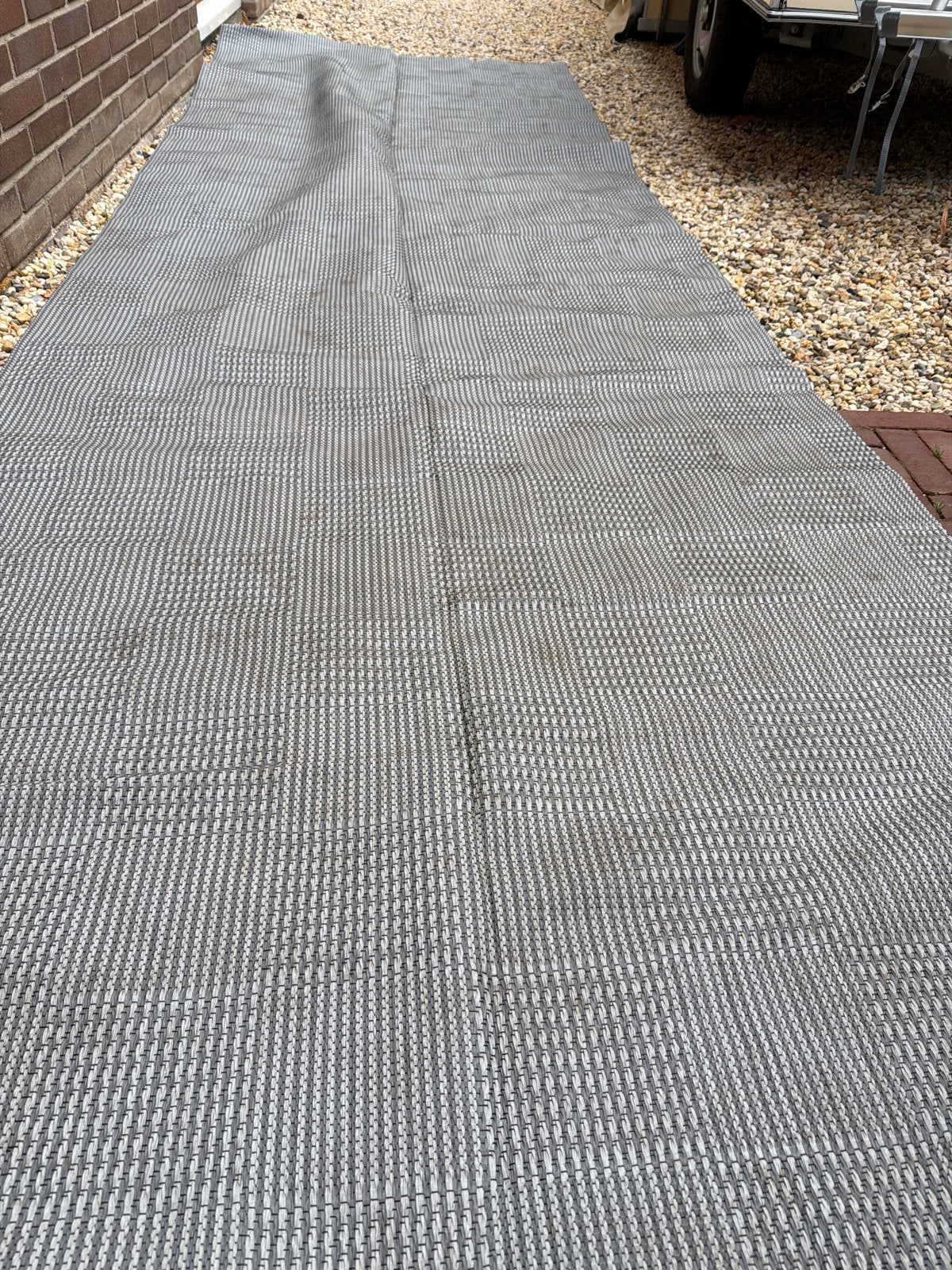 Groot buitenkleed /voortent tapijt +/- 390 x 260, Ophalen, Gebruikt