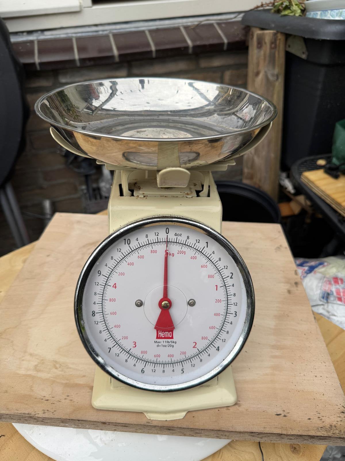 Vintage HEMA keukenweegschaal, Minder dan 10 kg, 1 tot 500 gram, Ophalen of Verzenden, Zo goed als nieuw
