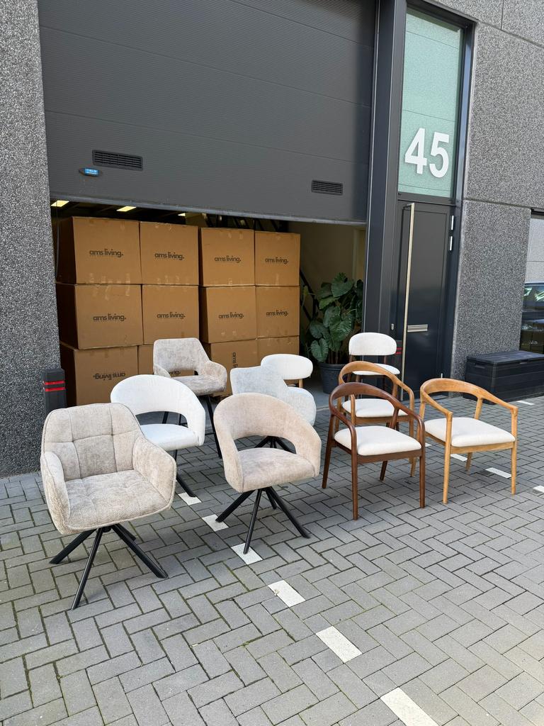 Eetkamerstoelen Japandi & Draaibaar OUTLET STOELEN‼️, Huis en Inrichting, Stoelen, Overige kleuren, Nieuw, Outlet eetkamerstoelen draaibaar en japandi