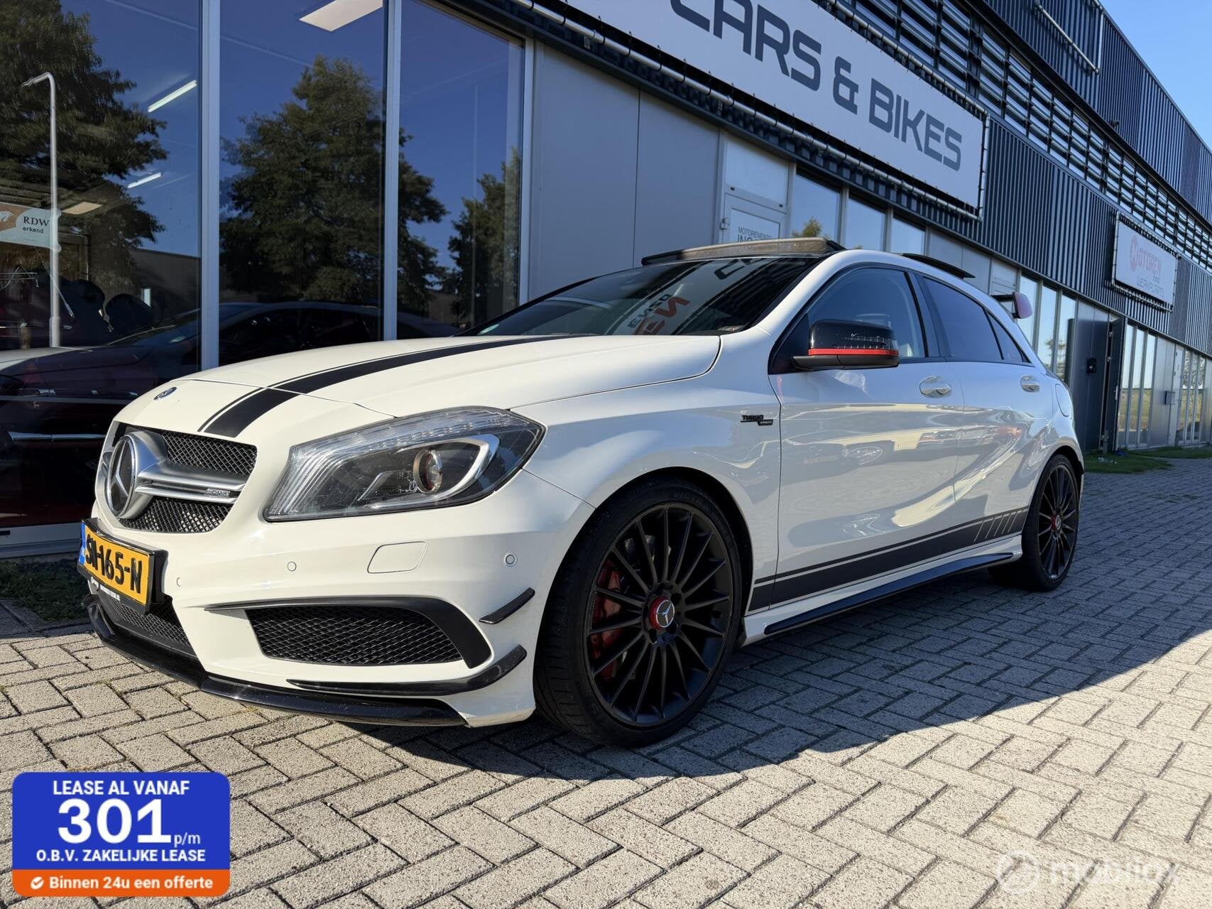 Mercedes A45 AMG A 45 4MATIC Edition 1 recaro kuipstoelen, Auto's, Automaat, Gebruikt, 4 cilinders, Wit
