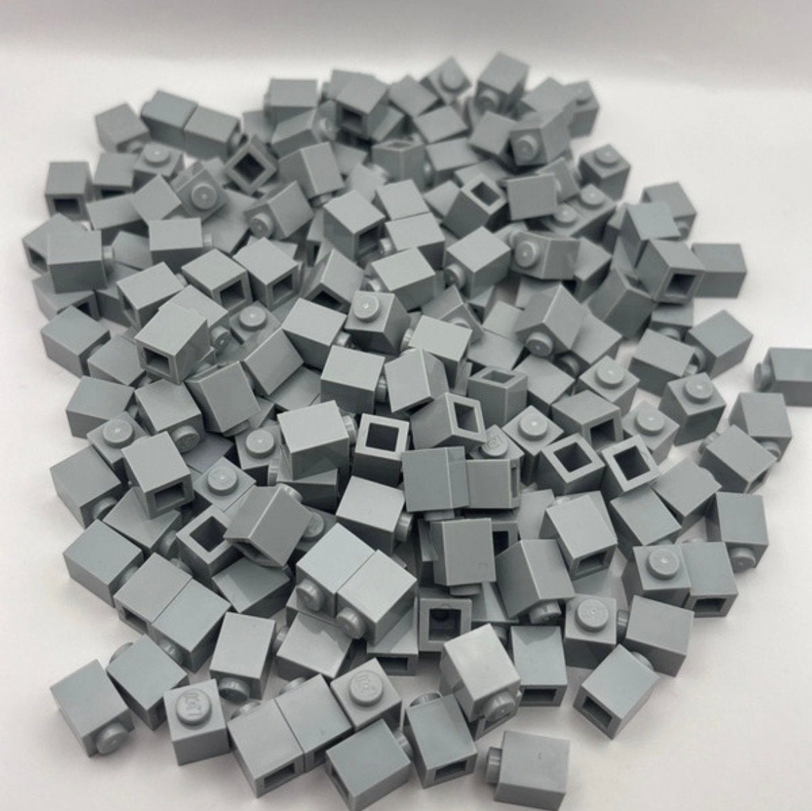 Lego stenen 1x1 lichtgrijs - 200 stuks, Verzenden, Gebruikt, Losse stenen, Lego