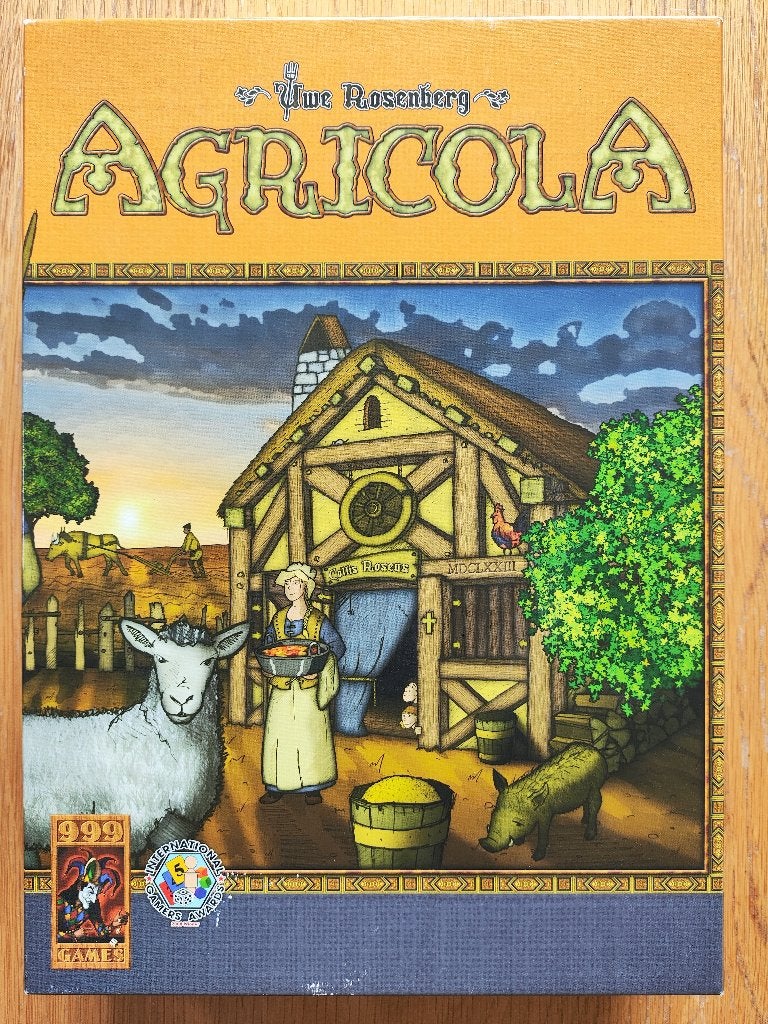 Bordspel Agricola compleet, 1-5 spelers, 999 Games als nieuw, Vijf spelers of meer, Ophalen of Verzenden, Zo goed als nieuw, 999games