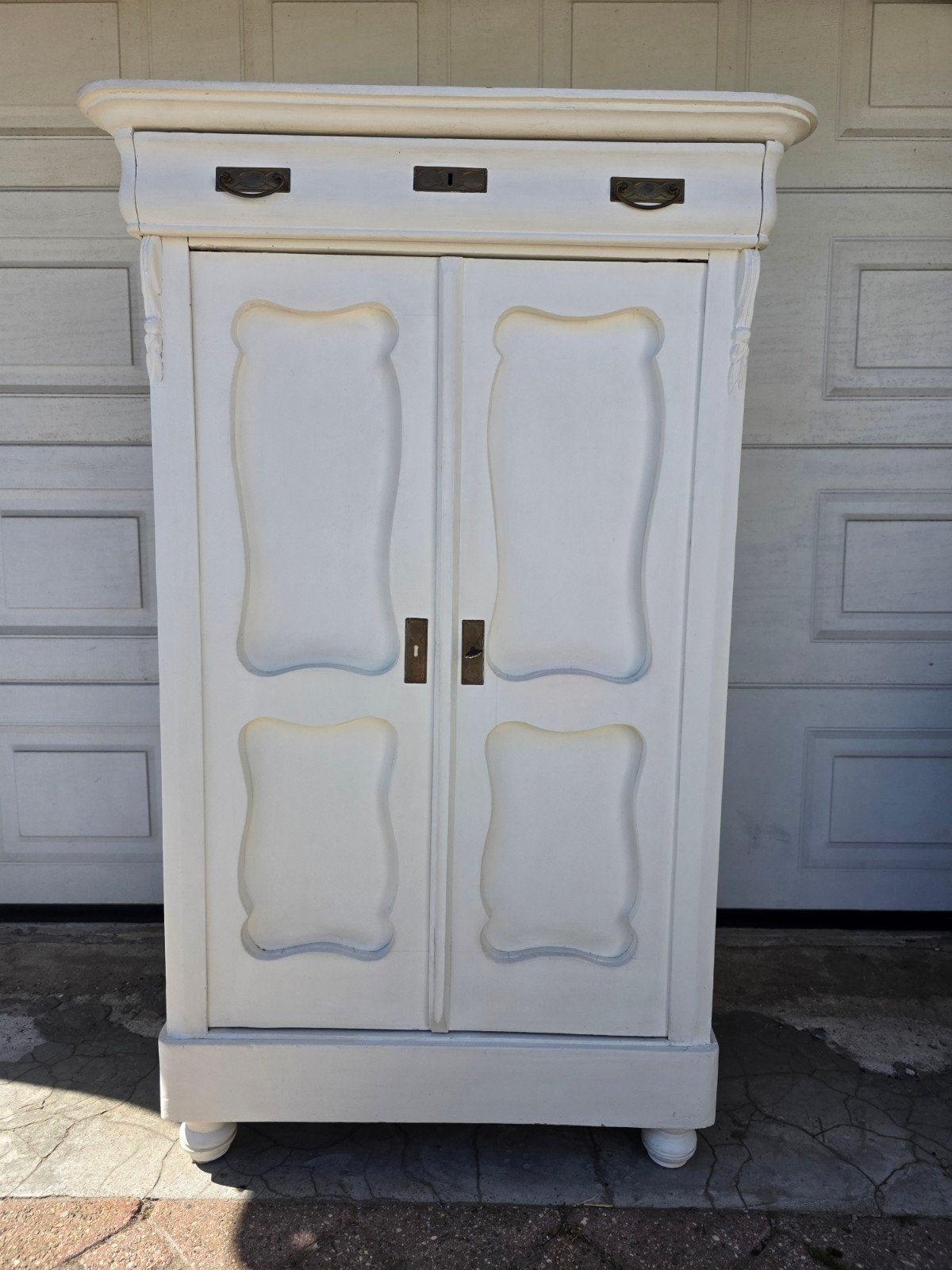 kleine witte biedermeier meidenkastje, Ophalen of Verzenden