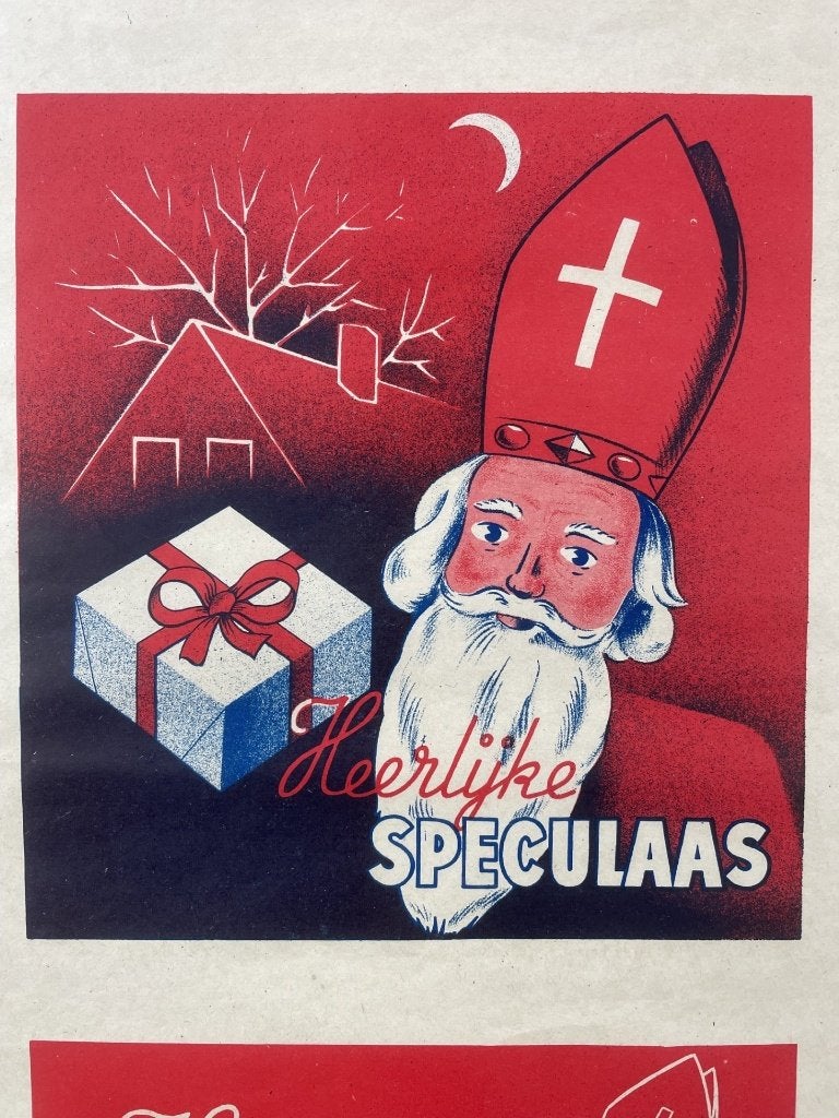 sinterklaas compleet speculaas koekjes etiket jaren 1930, Diversen, Ophalen of Verzenden, Zo goed als nieuw