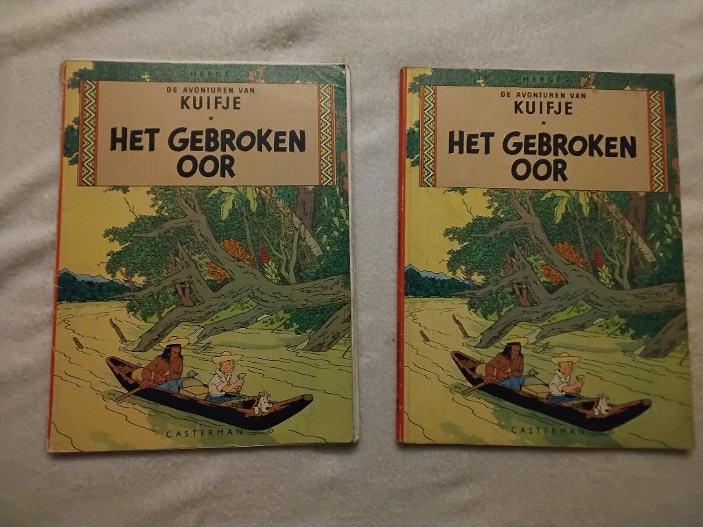1946 kuifje tintin het gebroken oor, Boeken, Eén stripboek, Ophalen of Verzenden, Gelezen