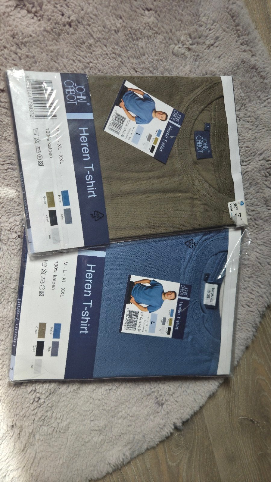 John Cabot Heren T-shirts - Maat L - Nieuw, Ophalen of Verzenden, Nieuw, Maat 52/54 (L), John Cabot