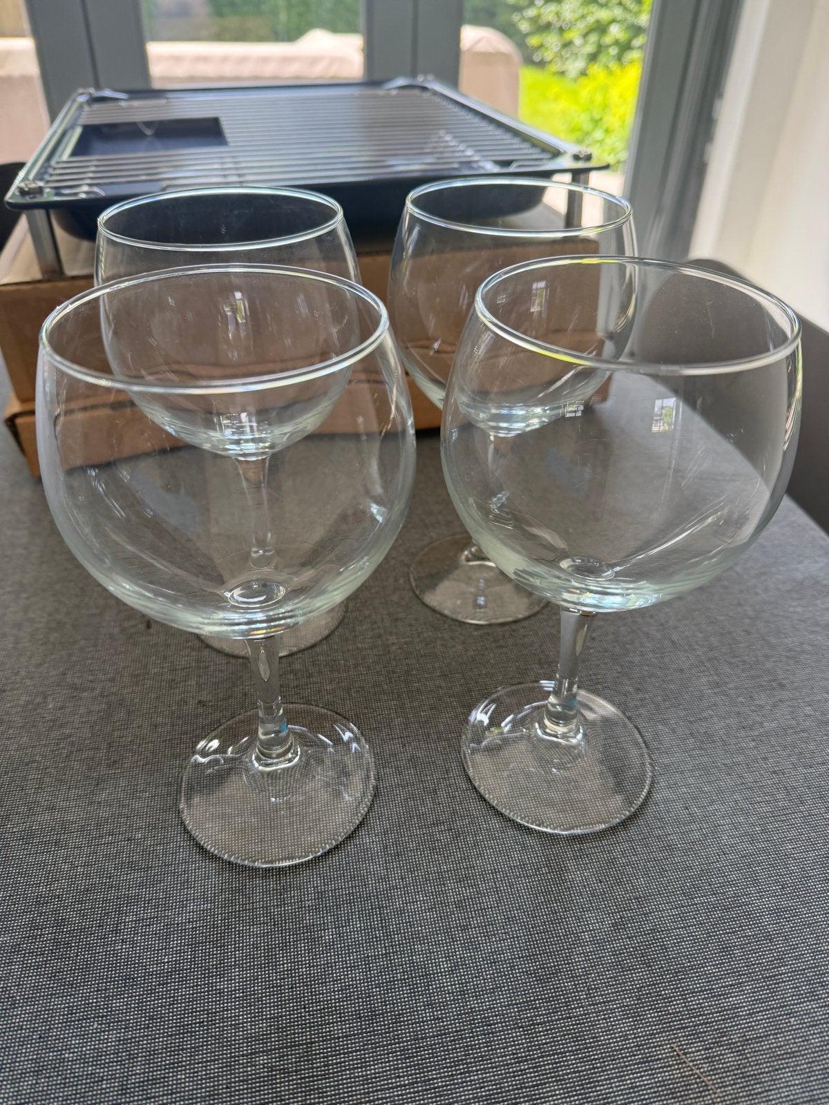 Set van 4 Gin Tonic Glazen, Ophalen, Zo goed als nieuw, Glas