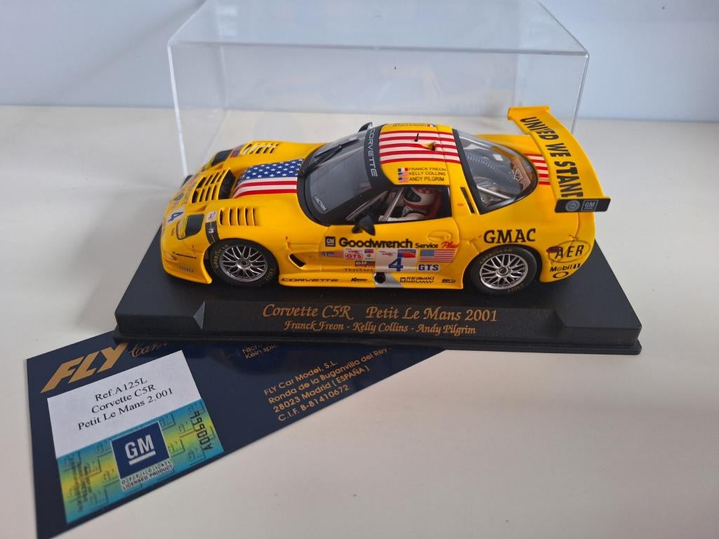 Fly Corvette C5R 1 Petit Le-Mans Met Licht Ref A125L, Overige merken, Racebaan, Fly, Nieuw