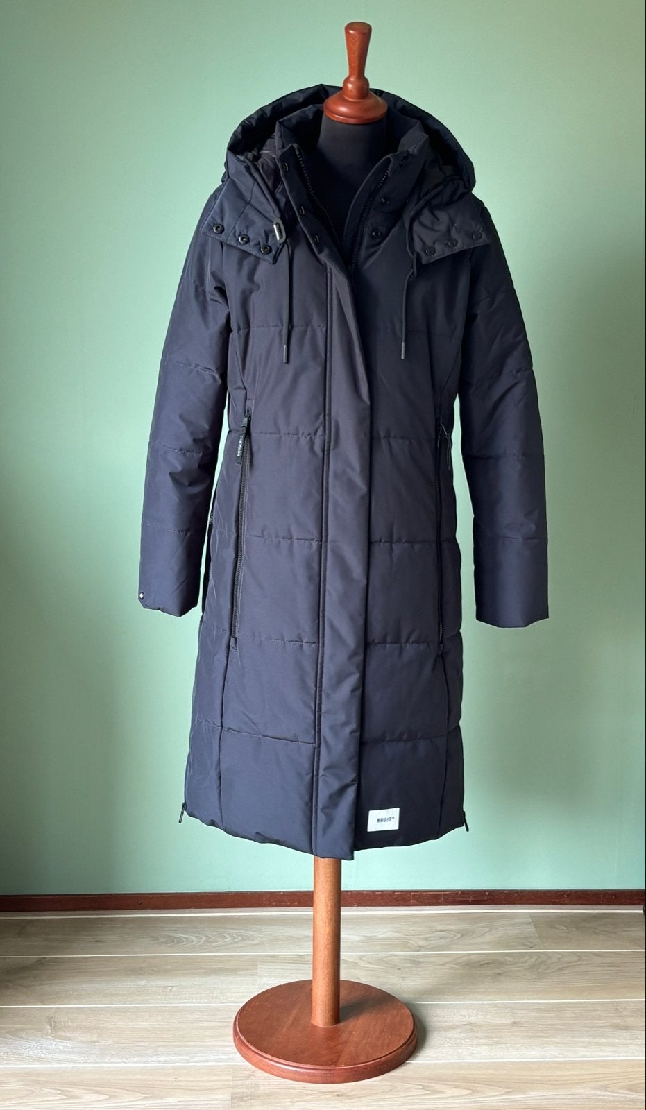Khujo lange Winterjas - Waterdicht & Warm maat L, Kleding | Dames, Ophalen of Verzenden, Zo goed als nieuw, Maat 42/44 (L), Blauw