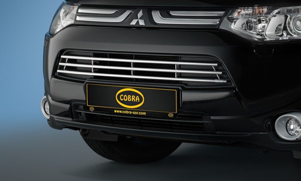 Bumpergrille RVS Mitsubishi Outlander en ASX vanaf 2012, Auto diversen, Auto-accessoires, Nieuw, Ophalen of Verzenden