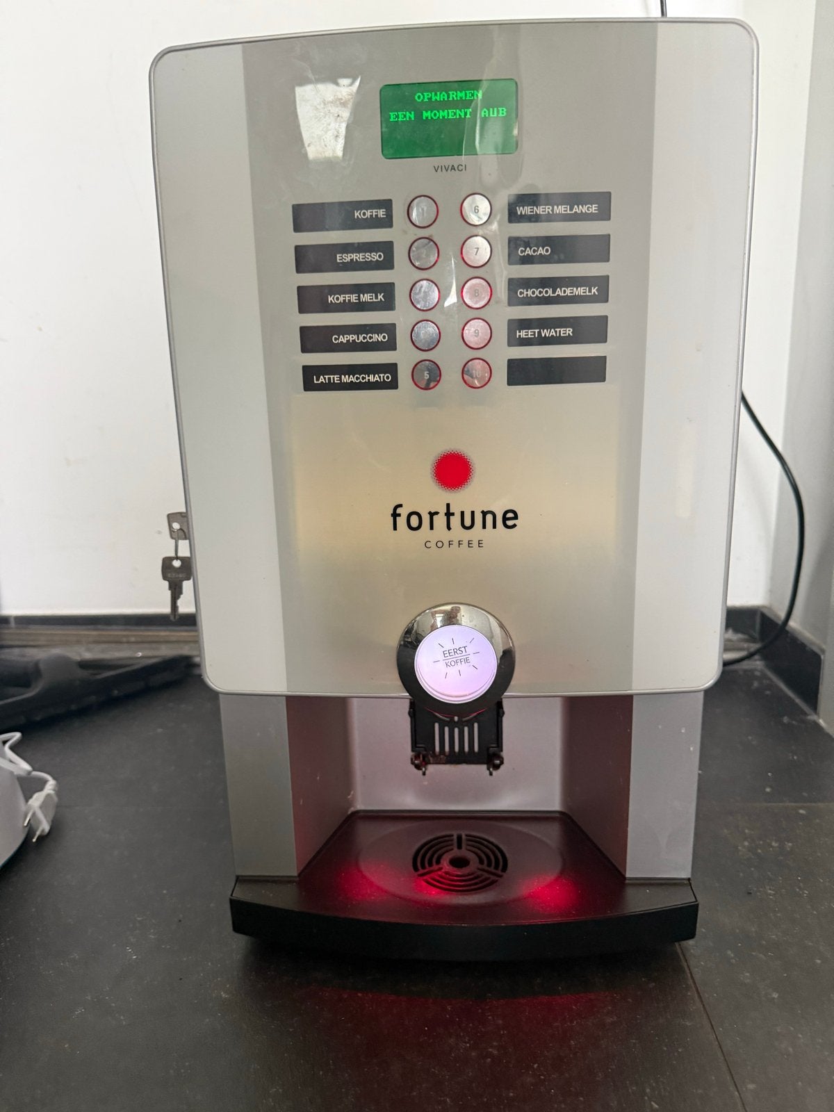 Fortune Koffiemachine - Goed onderhouden, Gebruikt, 10 kopjes of meer, Koffiemachine, Koffiebonen