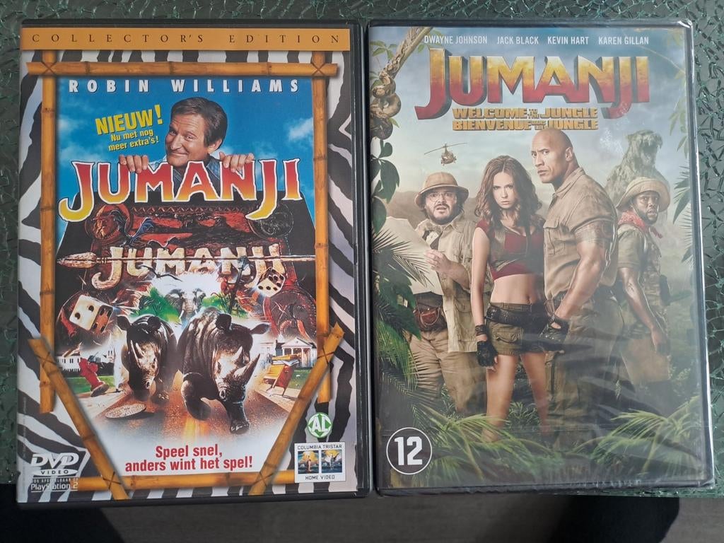 Jumanji - 2x (dvd), Alle leeftijden, Ophalen of Verzenden, Zo goed als nieuw