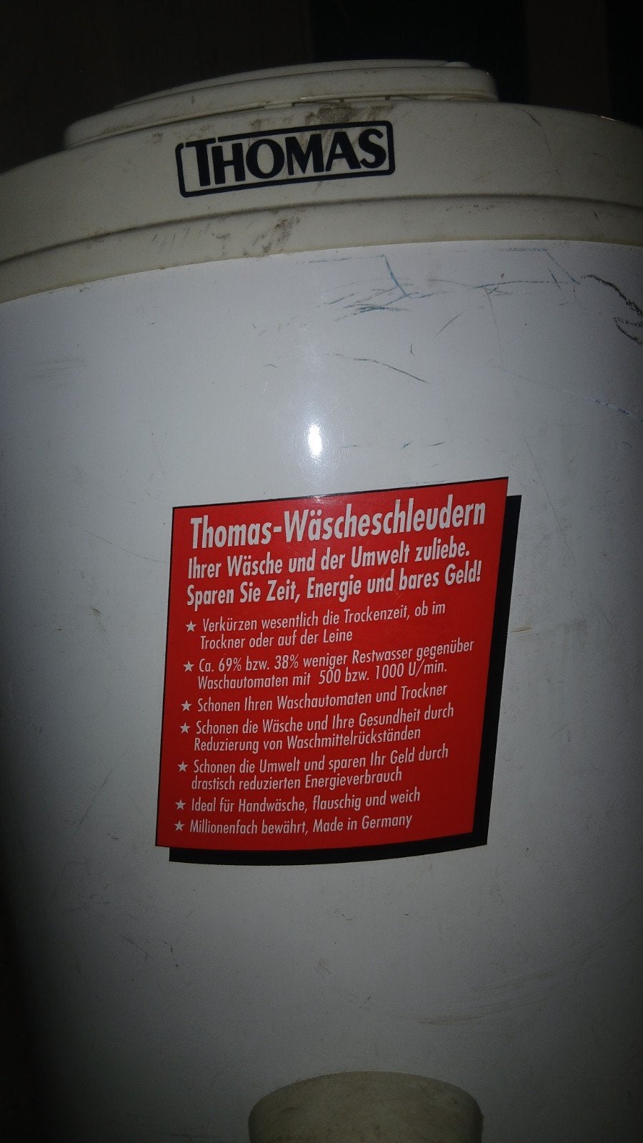 Thomas Wasdroger/Centrifuge - Compact en Efficiënt, Ophalen, Gebruikt, Minder dan 4 kg, Bovenlader
