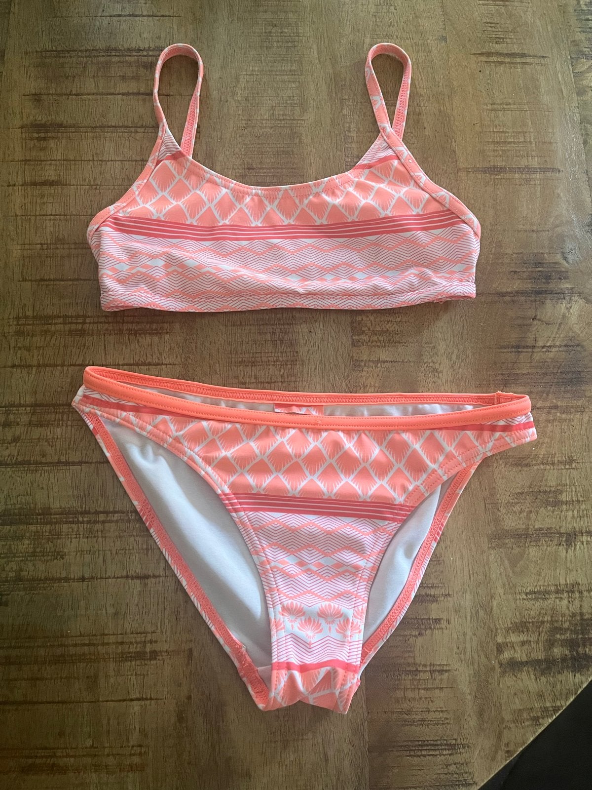 OLAÏAN Bikini Roze/Oranje maat 134, Gebruikt, Bikiniset, Meisje, Ophalen of Verzenden