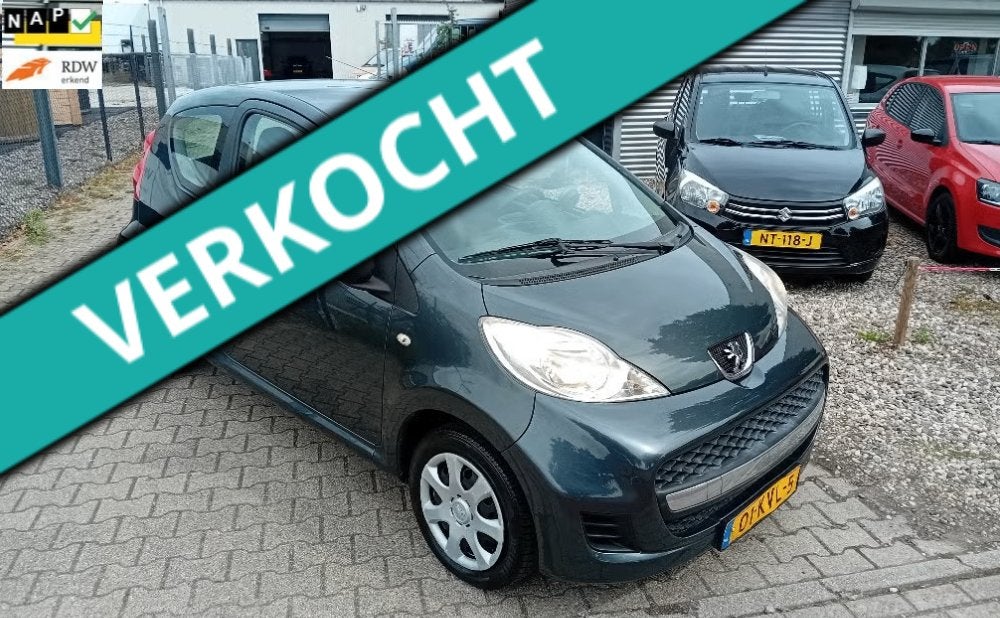 Peugeot 107 1.0 12V 3DR BJ2010 NIEUWE APK!, Voorwielaandrijving, Stof, Zwart, 4 stoelen