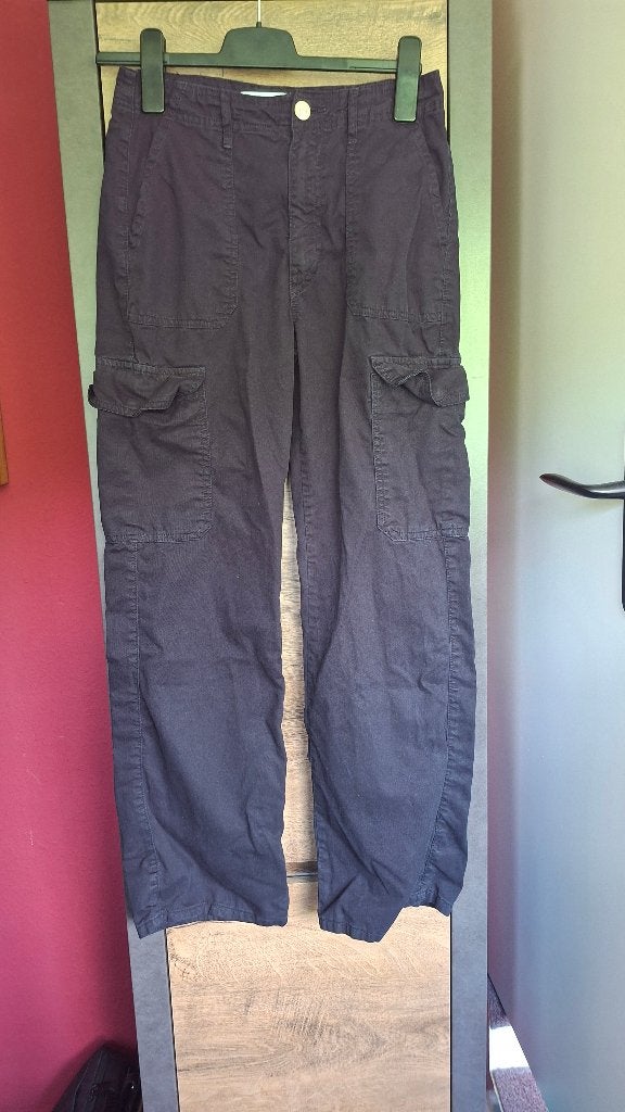 Dames broek - maat 36 - zwart - lang, Ophalen of Verzenden, Maat 36 (S), Lang, Gedragen