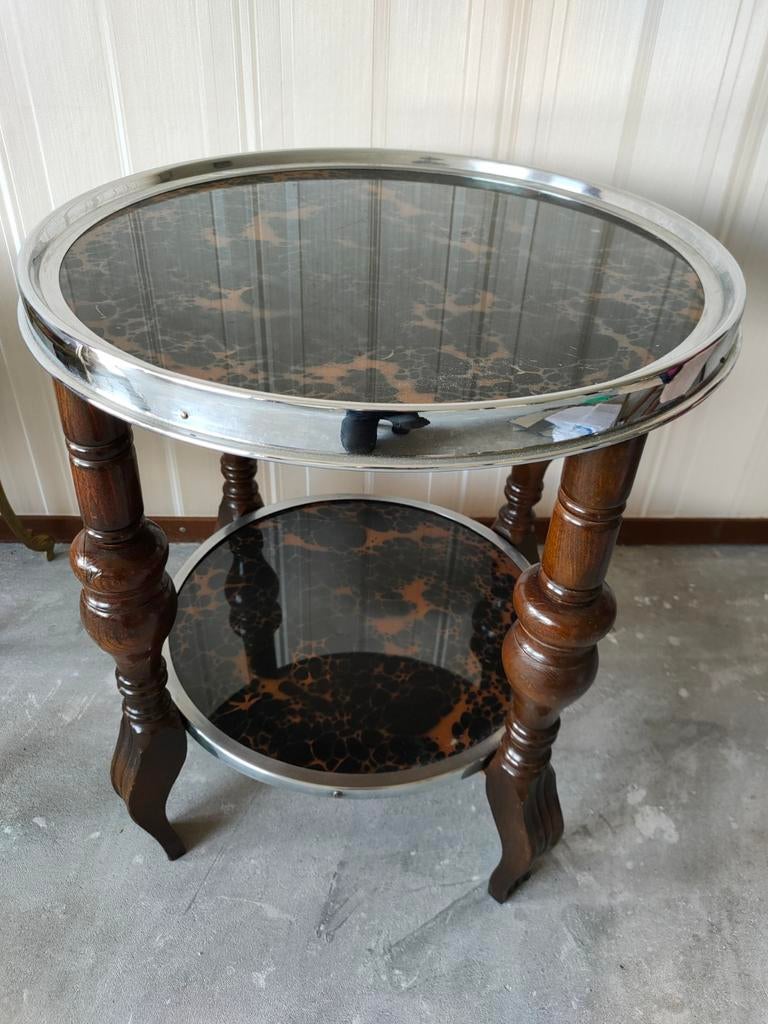 Een leuk rokerstafeltje, Huis en Inrichting, Tafels | Bijzettafels, Ophalen, Rechthoekig, Minder dan 55 cm, 60 cm of meer