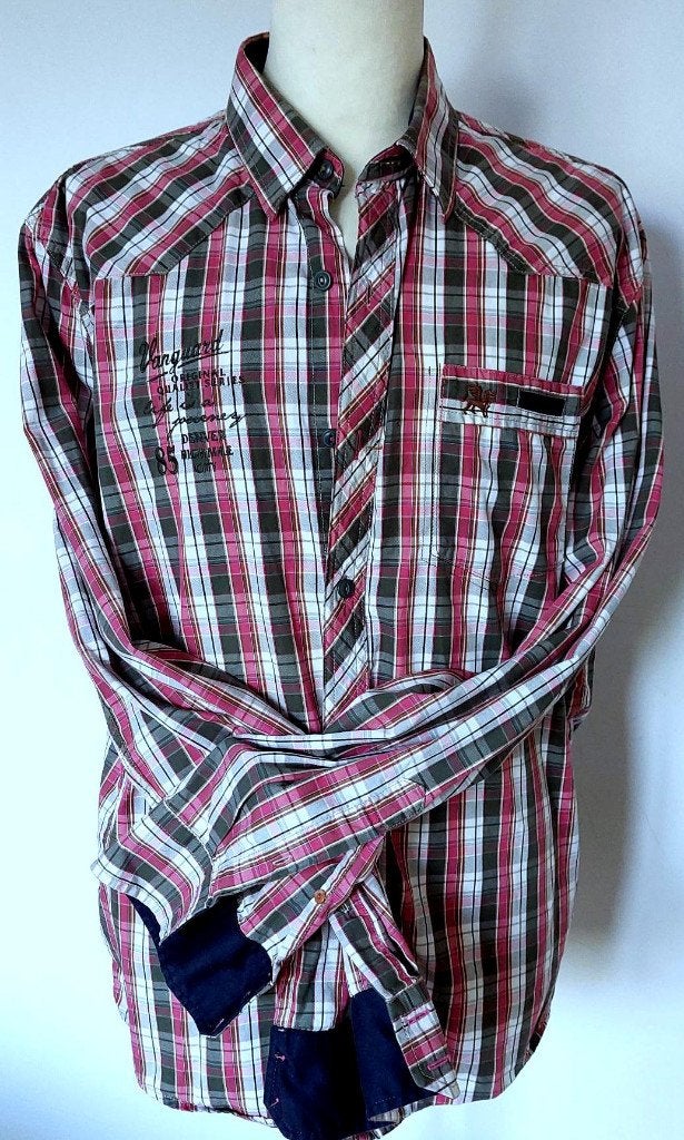 Vanguard overhemd in maat XL., Zo goed als nieuw, Vanguard, Halswijdte 43/44 (XL), Meerkleurig