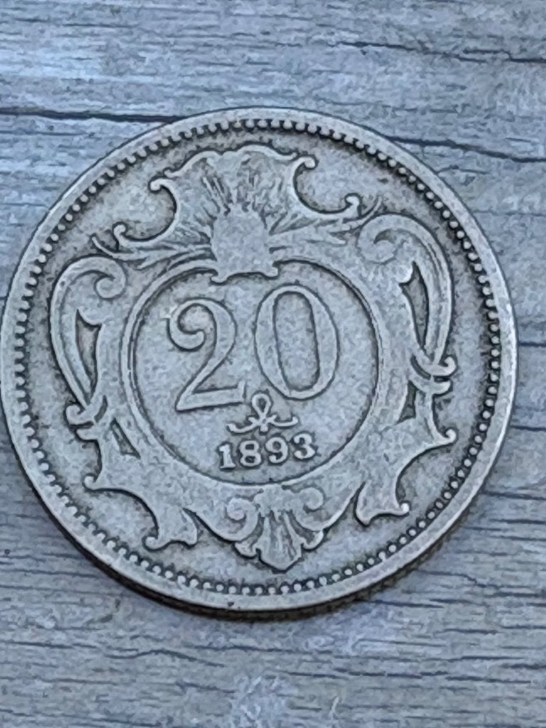 20 Heller 1893 Oostenrijk, Ophalen of Verzenden, Oostenrijk, Losse munt
