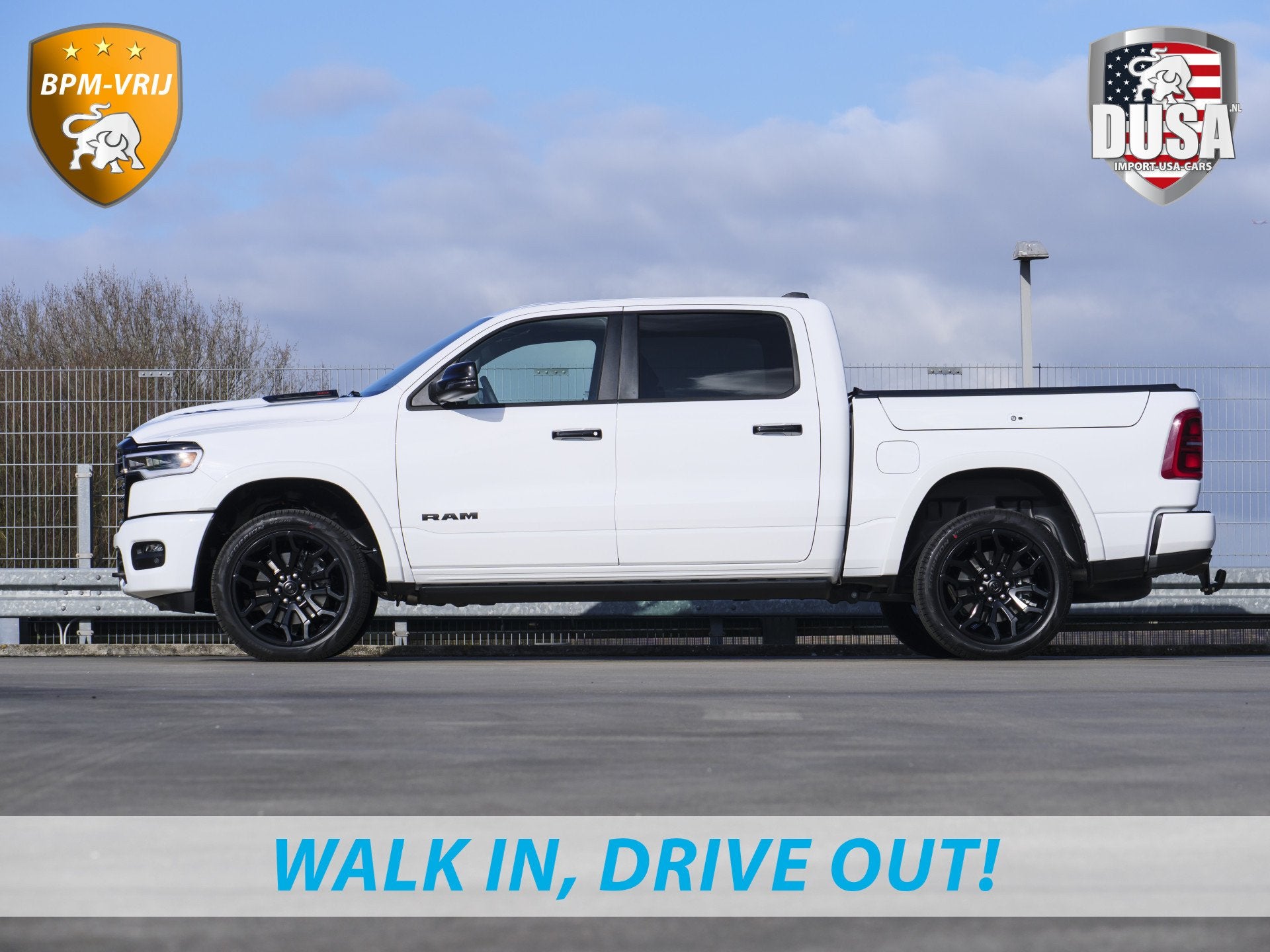 Dodge Ram | 1500 | Limited | Night | 3.0L Twin-Turbo I6 | Hi, Automaat, 2438 kg, Zwart, Wit
