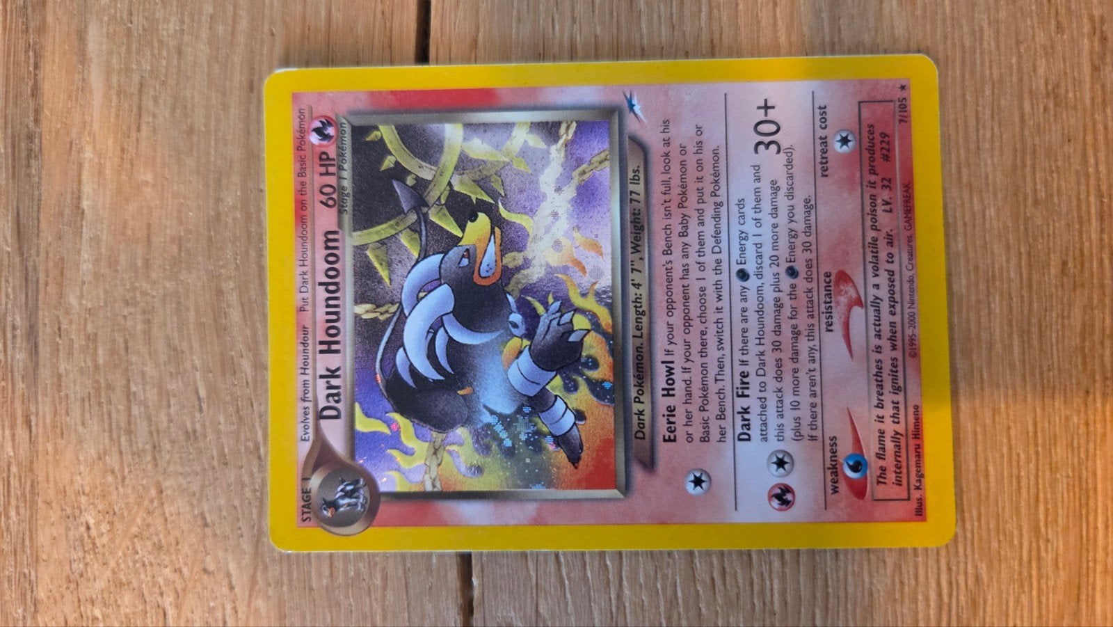 Dark Houndoom Holo - Neo Discovery #4 - Pokémon Kaart, Hobby en Vrije tijd, Verzamelkaartspellen | Pokémon, Ophalen of Verzenden