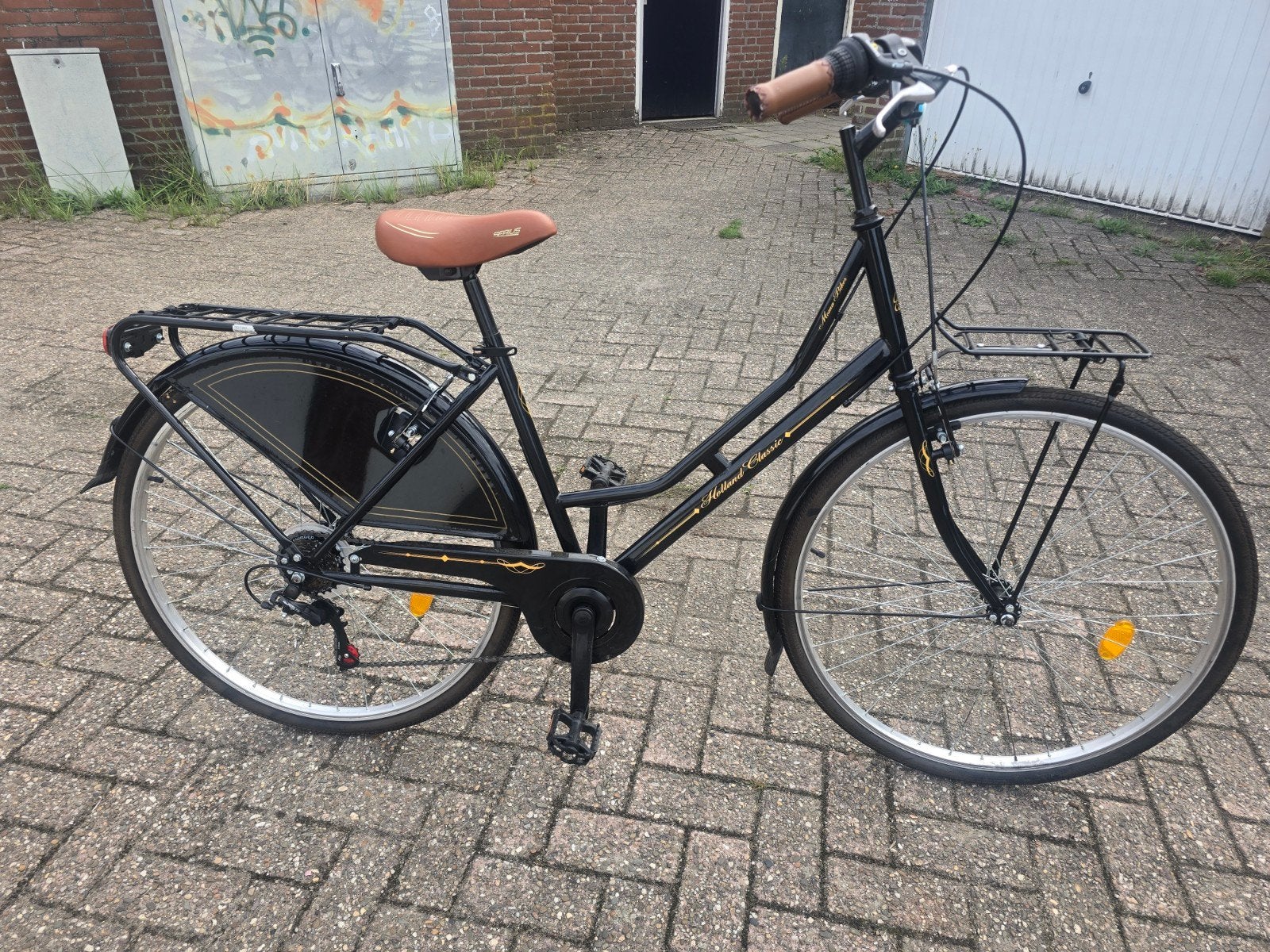 Moma Bikes Holland Classic Damesfiets met 6 versnellingen, Overige merken, Gebruikt, Velgrem, Versnellingen