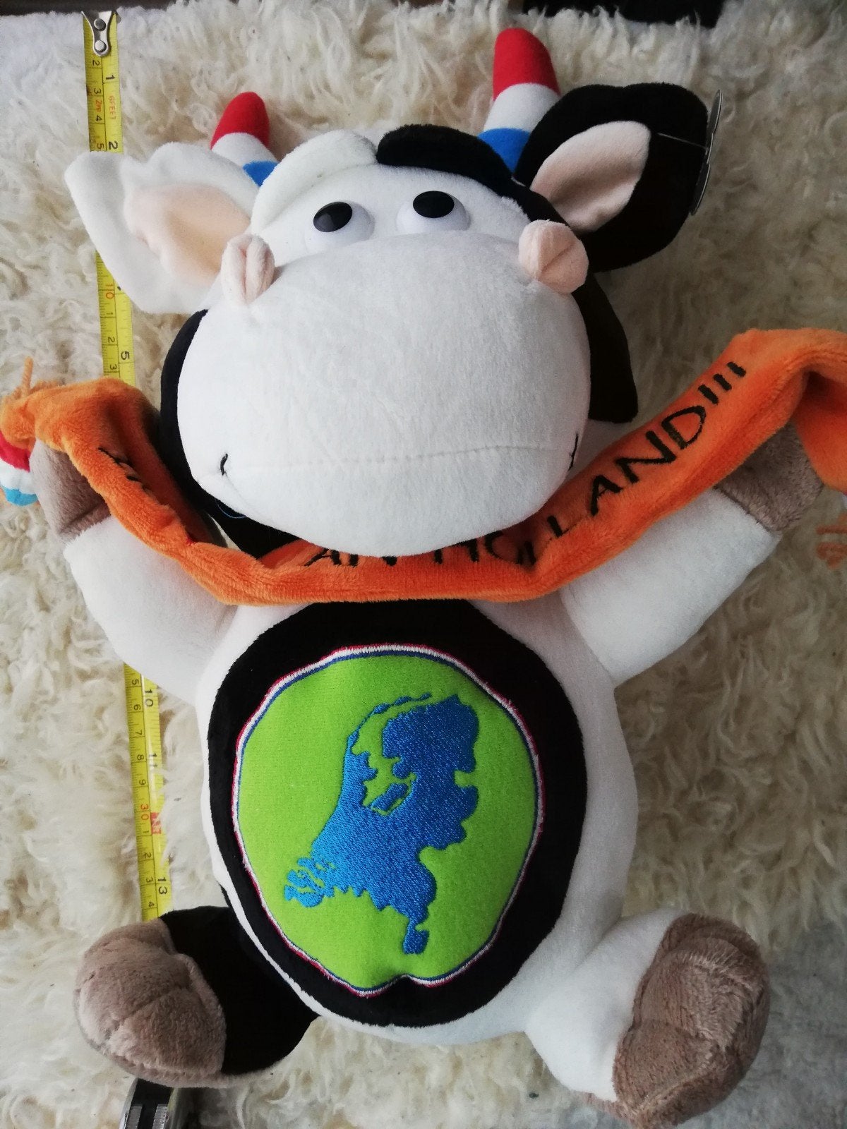 Knuffel Koe Ik Hou Van Holland - Oranje Sjaal, Kinderen en Baby's, Speelgoed | Knuffels en Pluche, Ophalen, Gebruikt, Middelgroot (20 tot 80 cm)