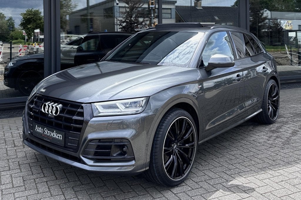Audi Q5 50 TFSIe S-Line RS Leder Pano Lucht Matrix Virtual, Auto's, Audi, Automaat, Automatische klimaatregeling, Gebruikt, 4 cilinders