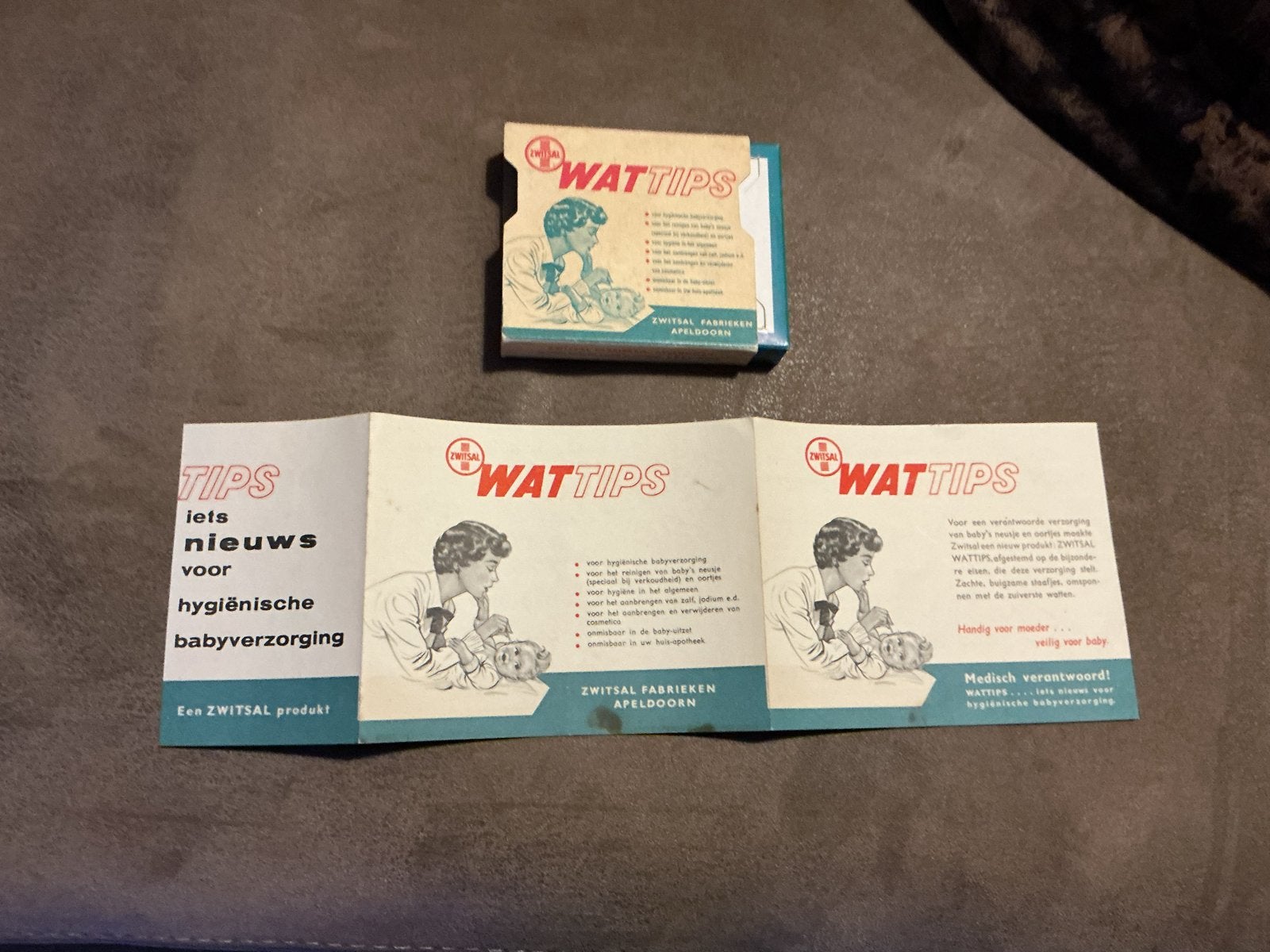 Vintage Zwitsal Wattips met originele verpakking en folder, Verzamelen, Ophalen of Verzenden, Gebruikt