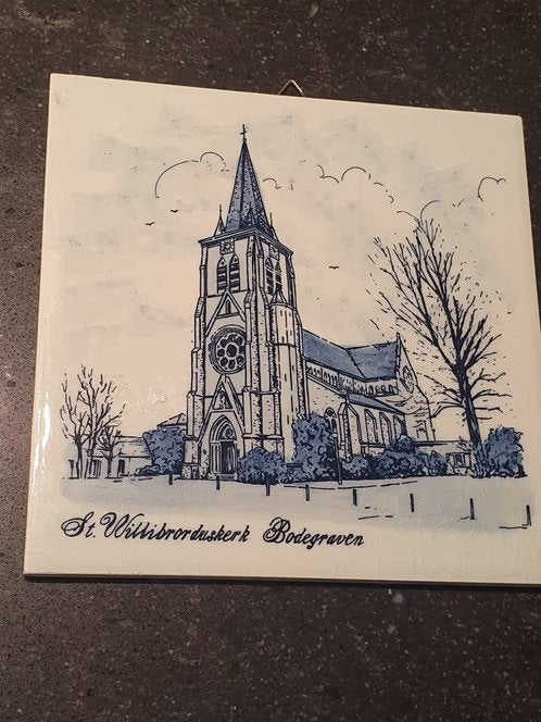 Wand tegel St Willibrorduskerk Bodegraven, Antiek en Kunst, Ophalen