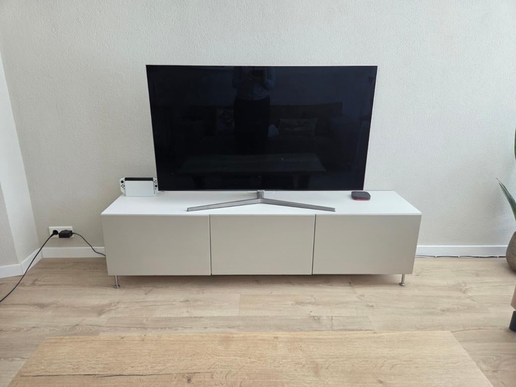 TV kast (IKEA), wit/beige, Ophalen, 25 tot 50 cm, 150 tot 200 cm, Minder dan 100 cm