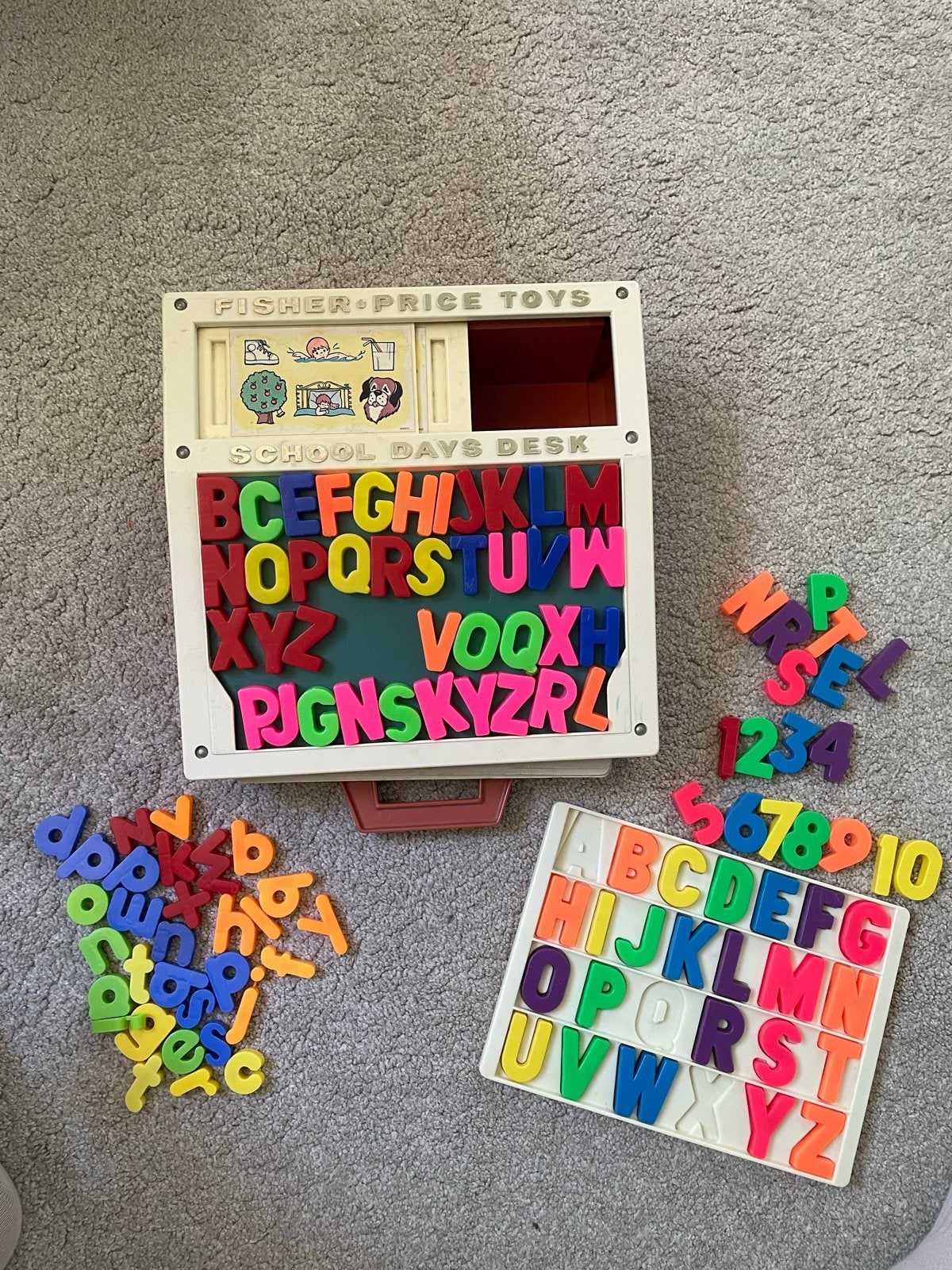 Fisher-Price School Days Desk met magnetische letters, Ophalen, Gebruikt, Speelset