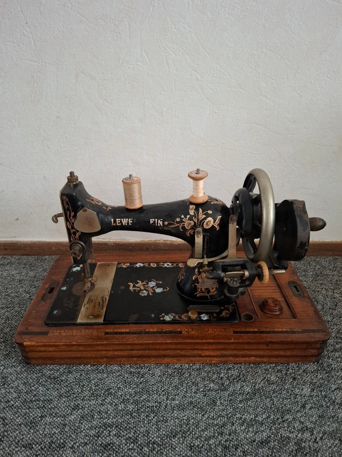 Antieke Naaimachine - Loewe F&N, Ophalen of Verzenden