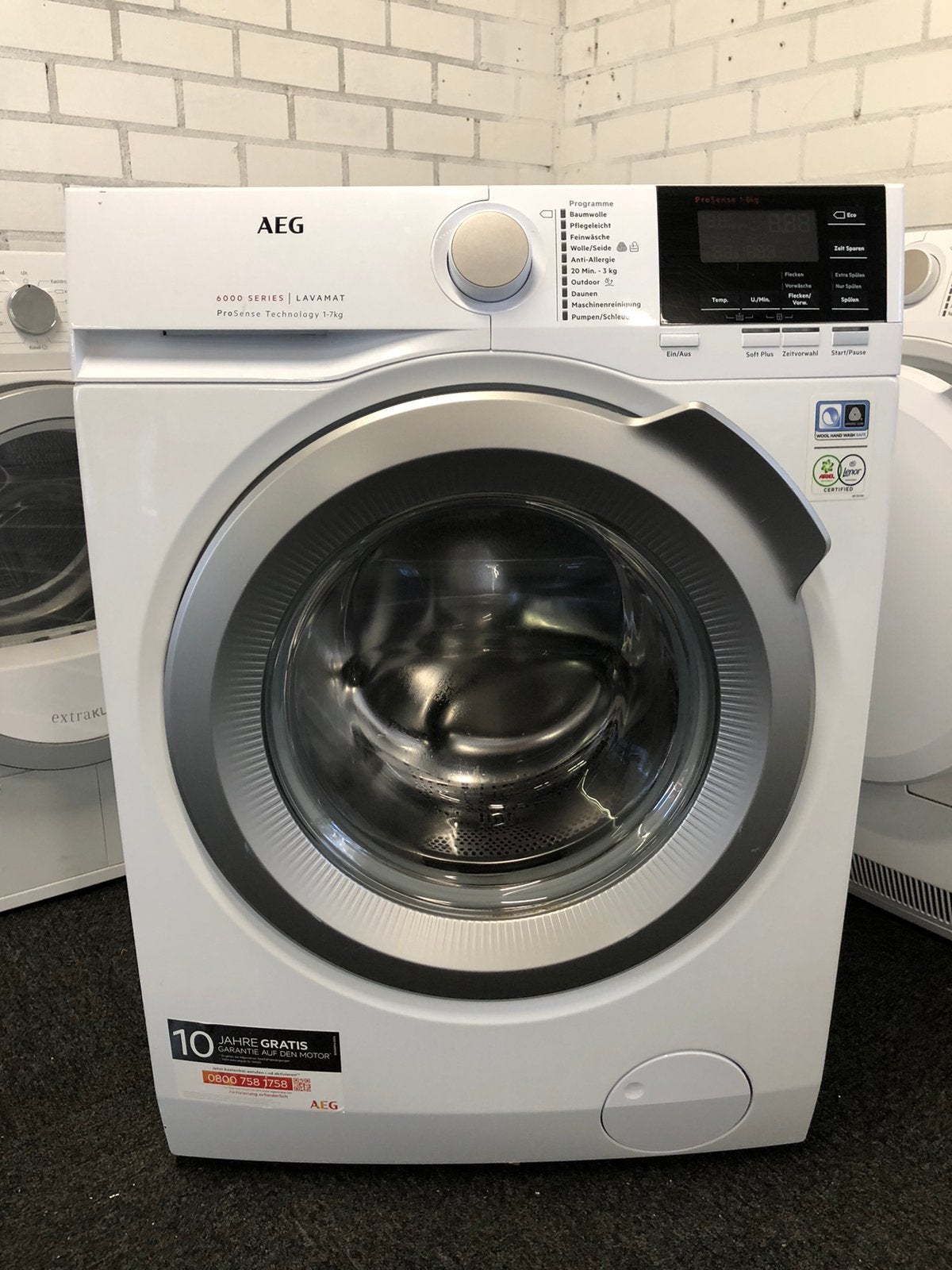 €259 A+++ 7kg Wasmachine 1 jaar jong MET GARANTIE AEG 6000, Ophalen, 6 tot 8 kg, Minder dan 85 cm, Kort programma