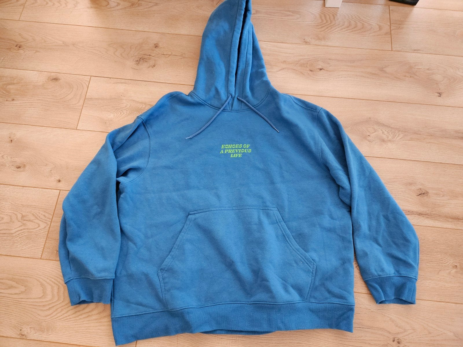 H&M Hoodie XXL - Blauw met print, Ophalen of Verzenden, Gedragen, H&M