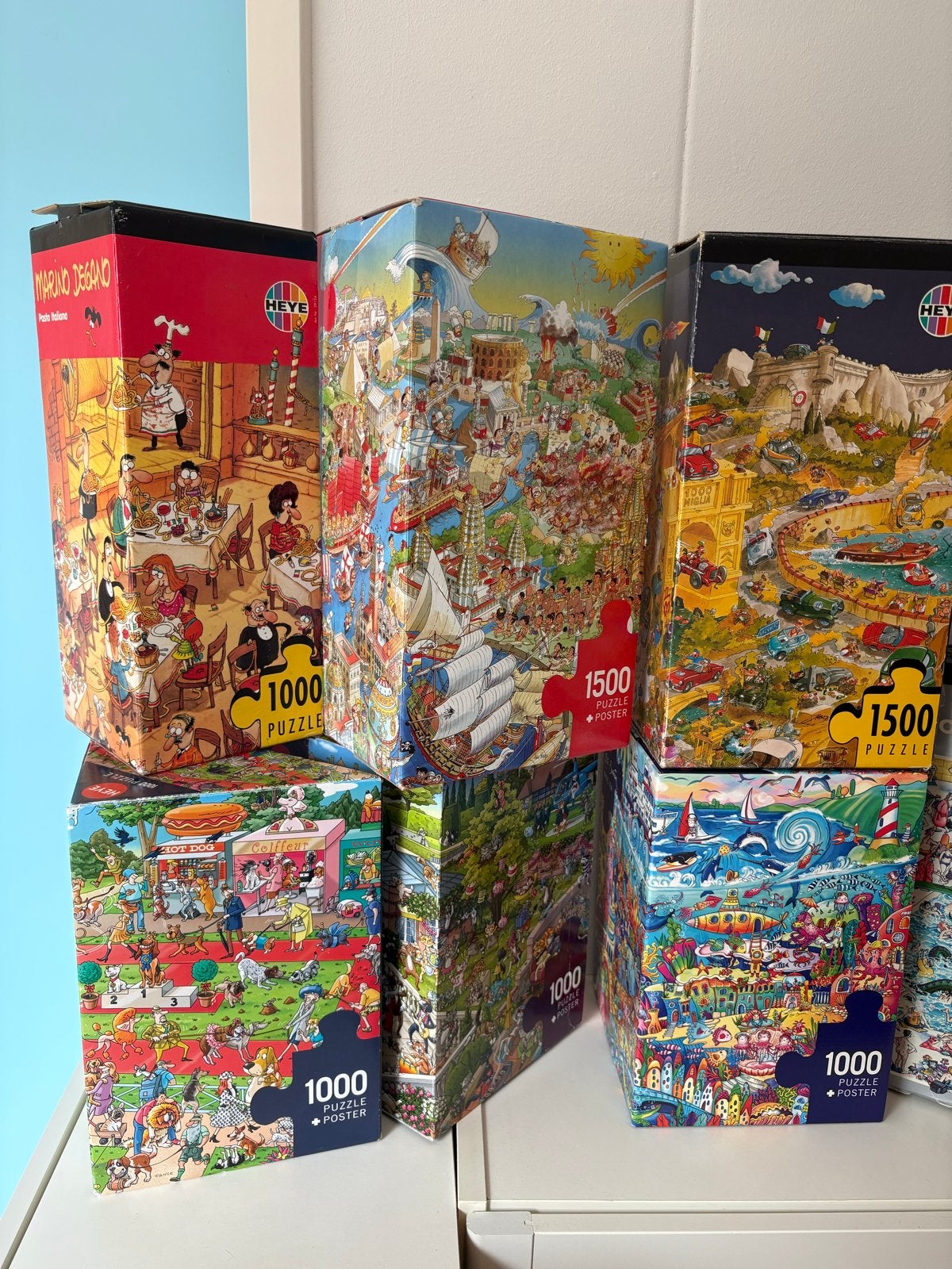 Heye Legpuzzels - Diverse Themas (1000 & 1500 stukjes), Ophalen, 500 t/m 1500 stukjes, Gebruikt, Legpuzzel