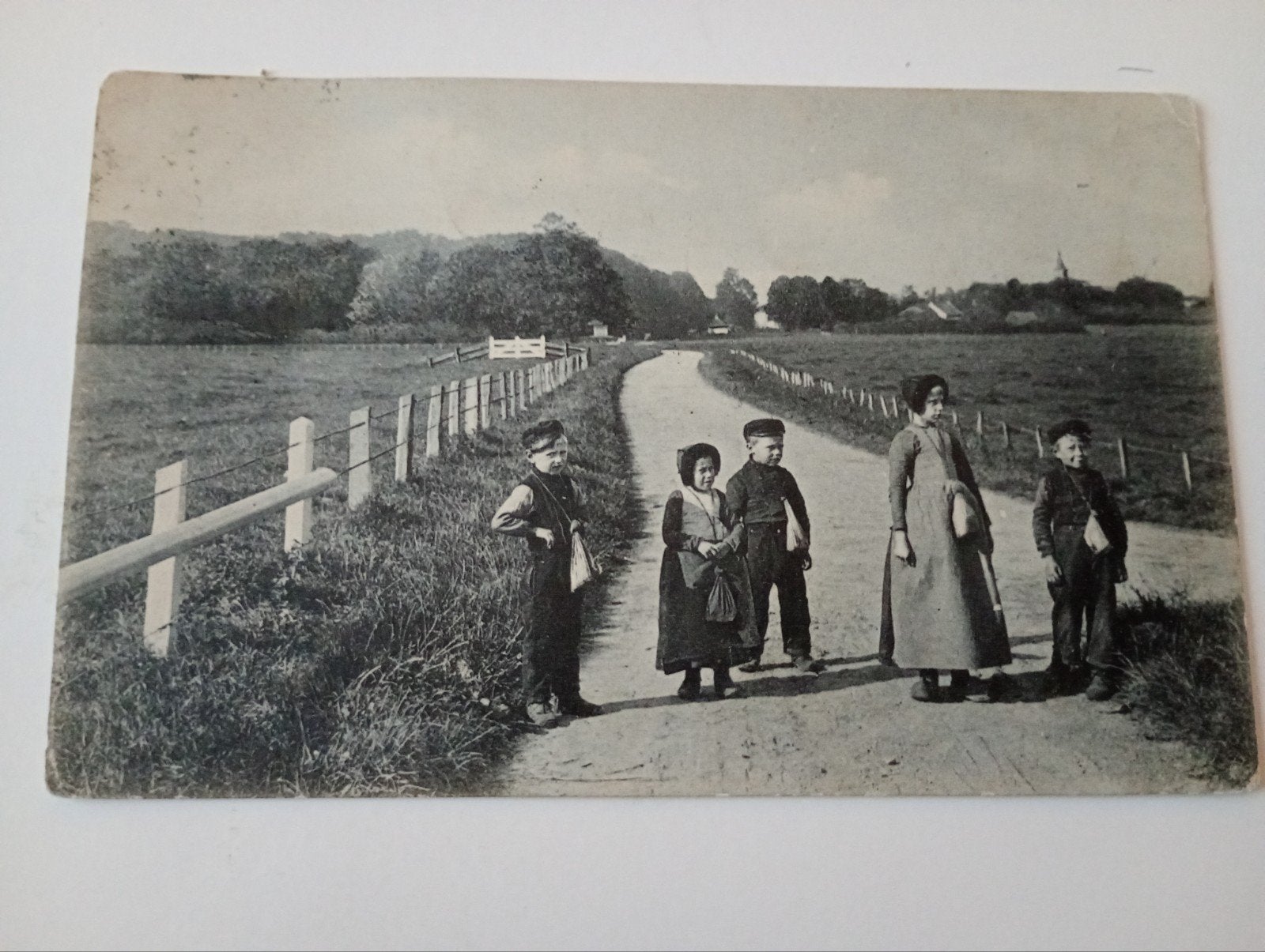 Baarn Kinderen op weg naar School 1905, Ophalen of Verzenden, Voor 1920, Gelopen, Utrecht