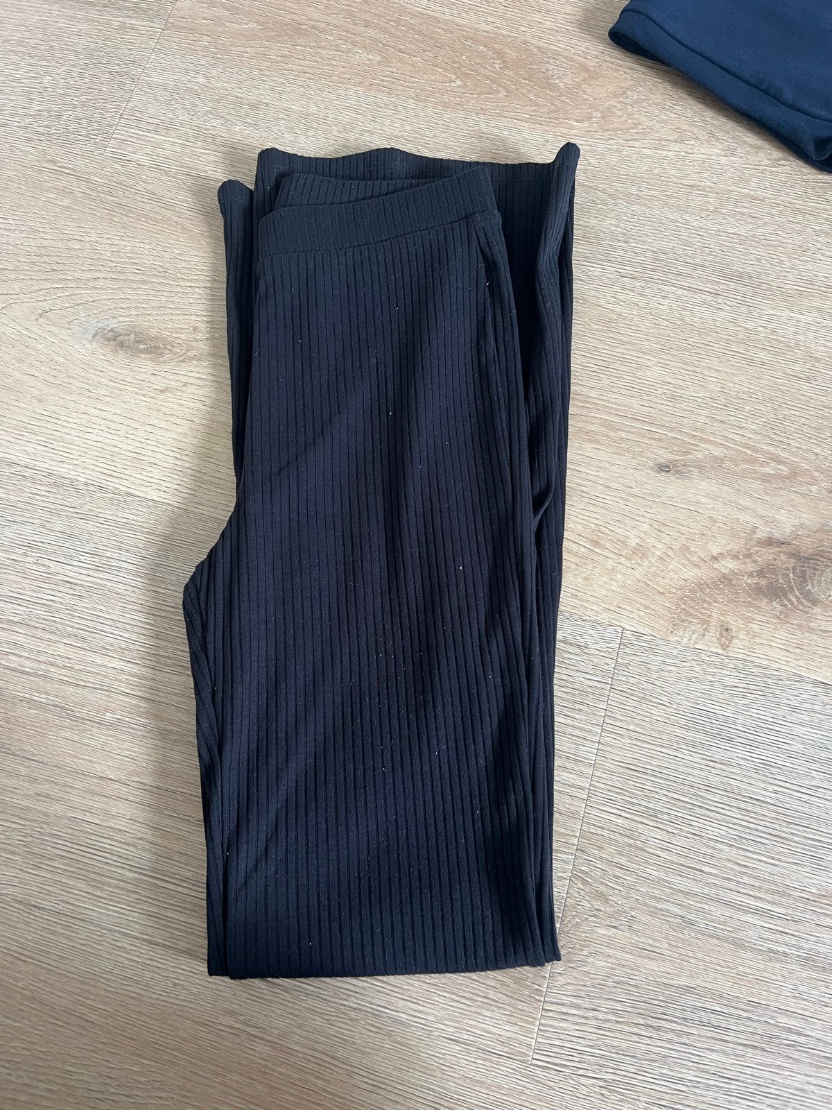 Zwarte geribbelde legging, Legging, Zwart, Overige maten, Ophalen of Verzenden