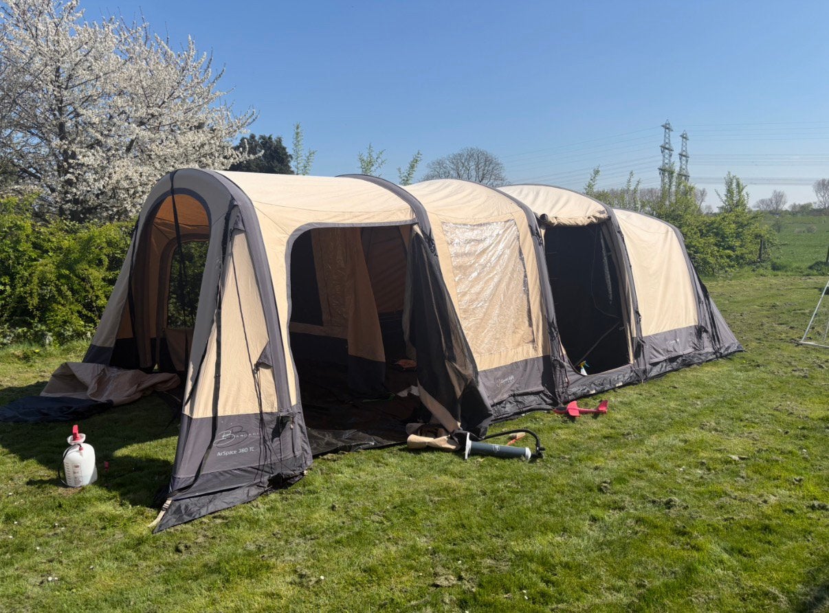 Bardani 380TC Opblaasbare tunnel tent, Ophalen, Zo goed als nieuw, Tot en met 4
