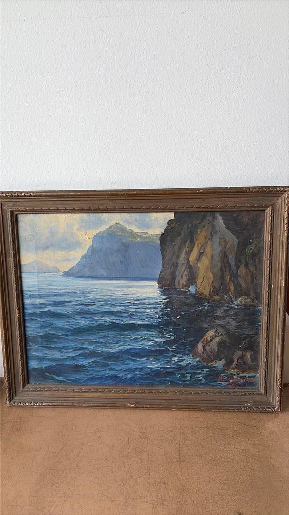Schilderij Capri van Antonio Odierna (1908-1947), Ophalen of Verzenden
