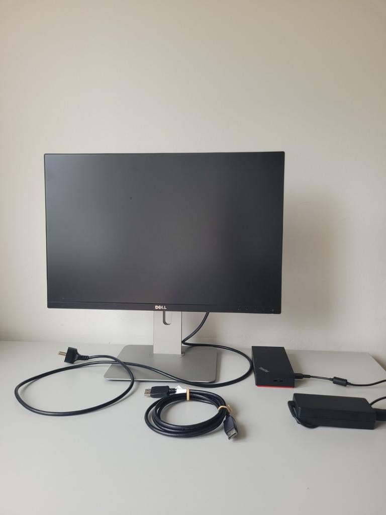 Dell U2415b Monitor + ThinkPad Universele USB-C Dock, Ophalen